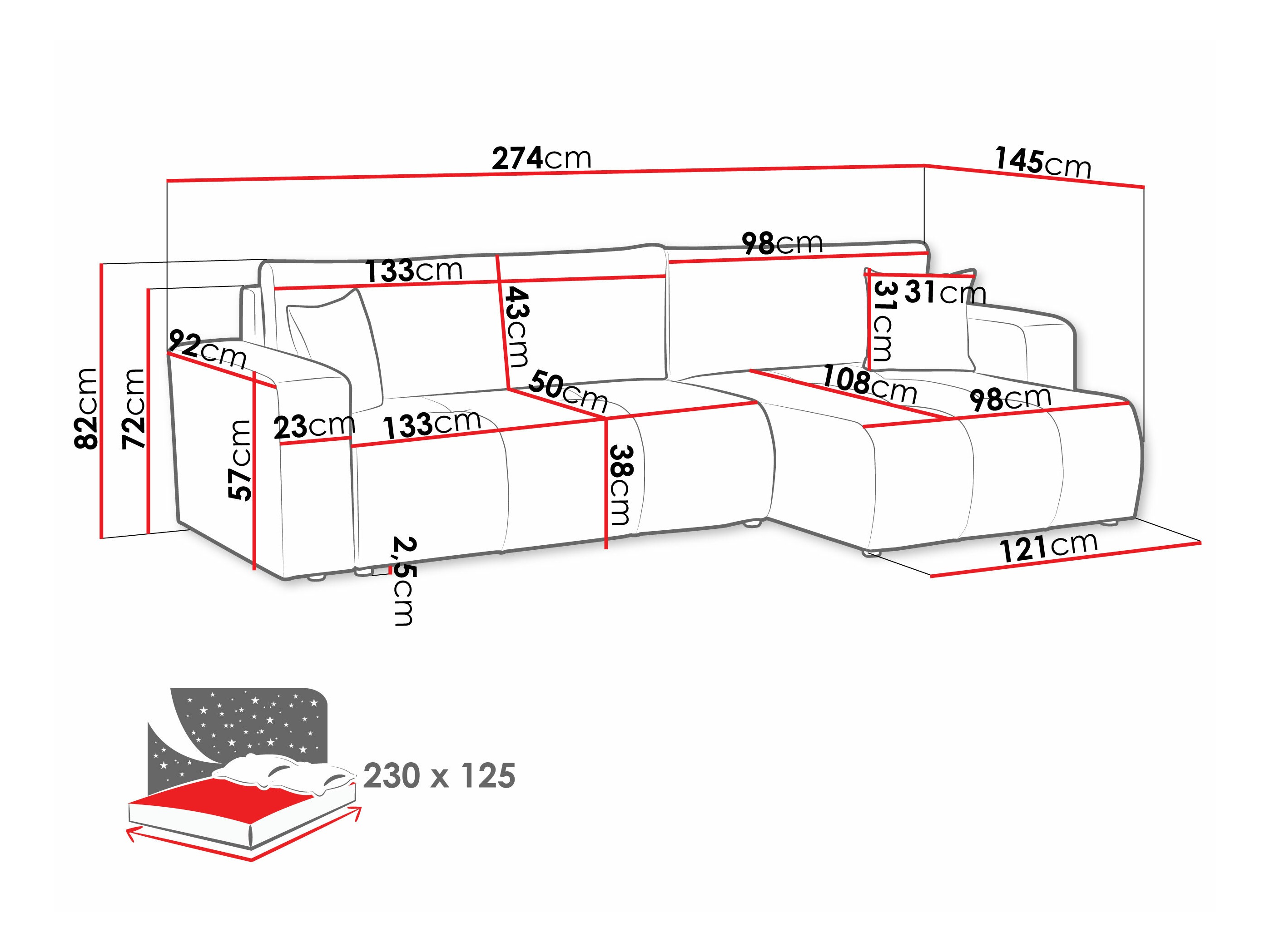 Hjørnesofa Comfivo Laurus I (Velo 623)