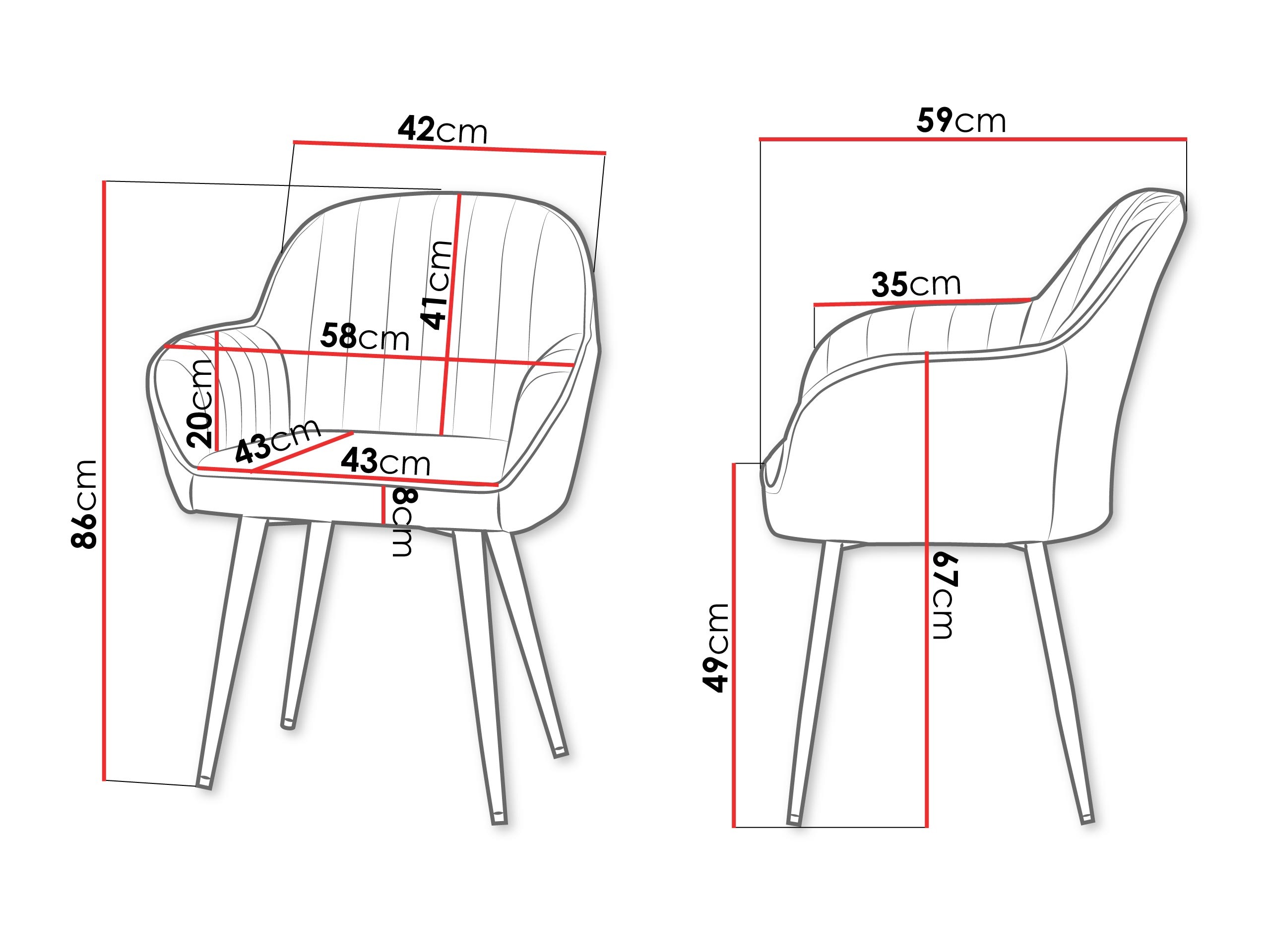 Stol Comfivo 457 (Sort)
