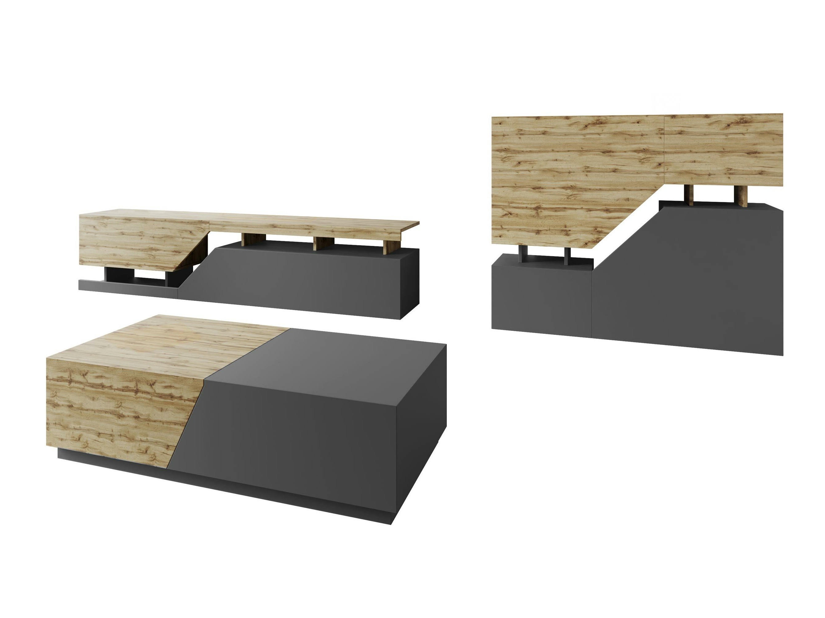Stuemøbelsæt Comfivo Daldune II (Antracit + Wotan eg)