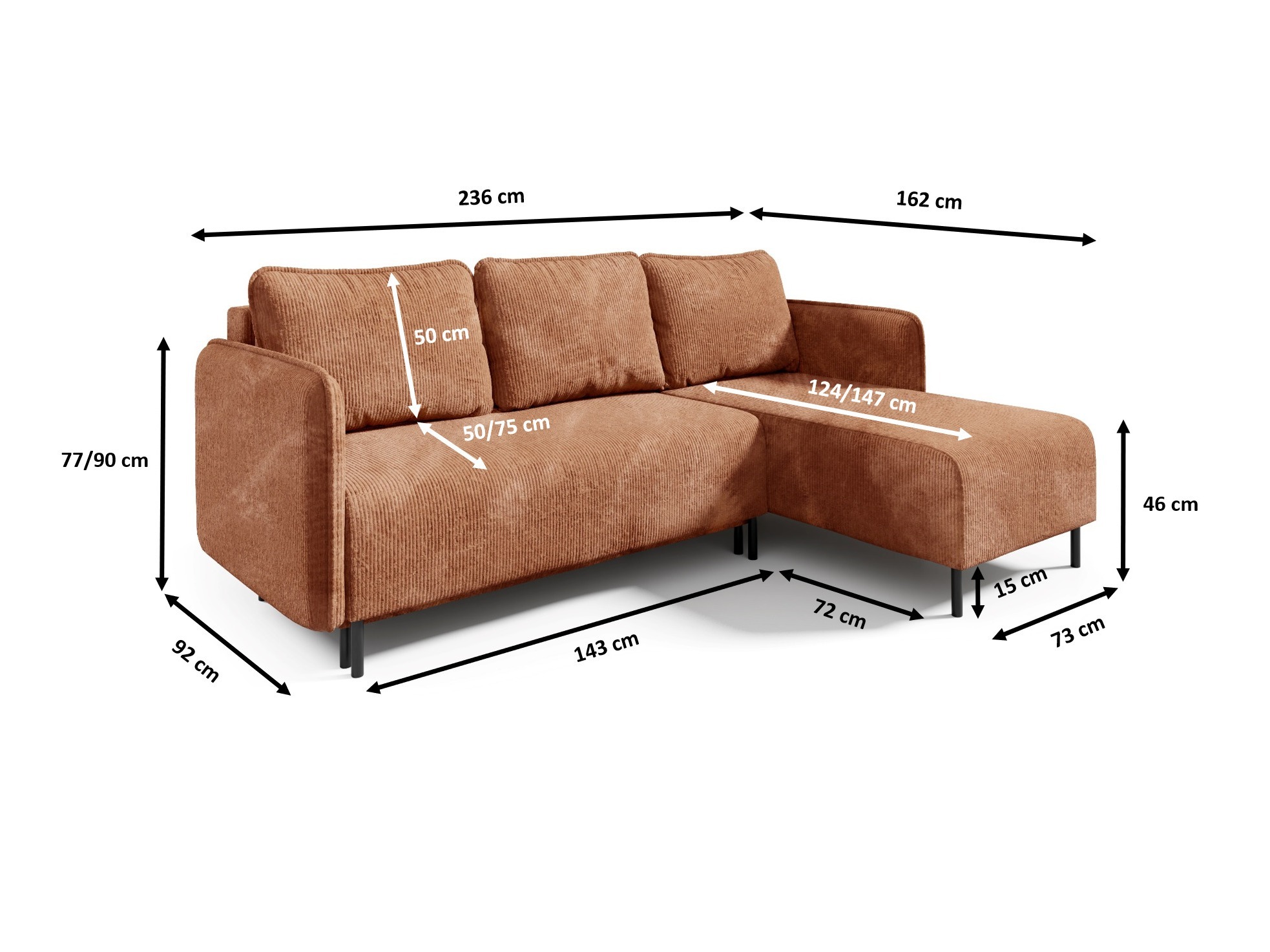 Hjørnesofa Franklin 123 (Poso 02)