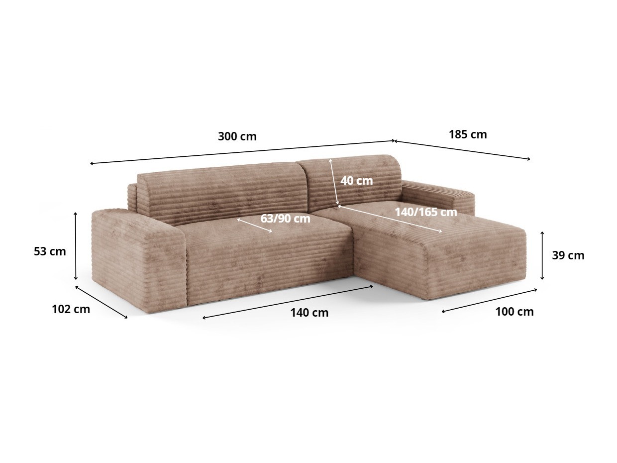 Hjørnesofa Franklin 140 (Tilia 90)