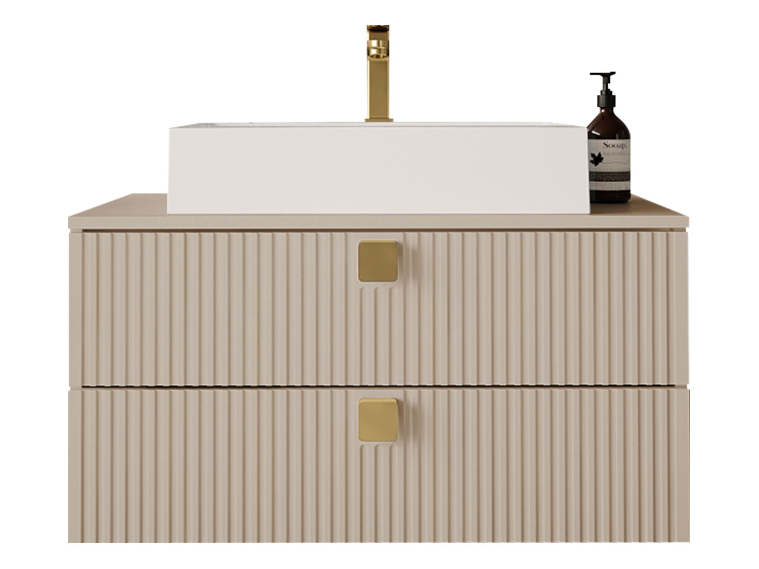 Vægbadeværelsesskab til håndvask Orlvera 102 (Lysebrun)