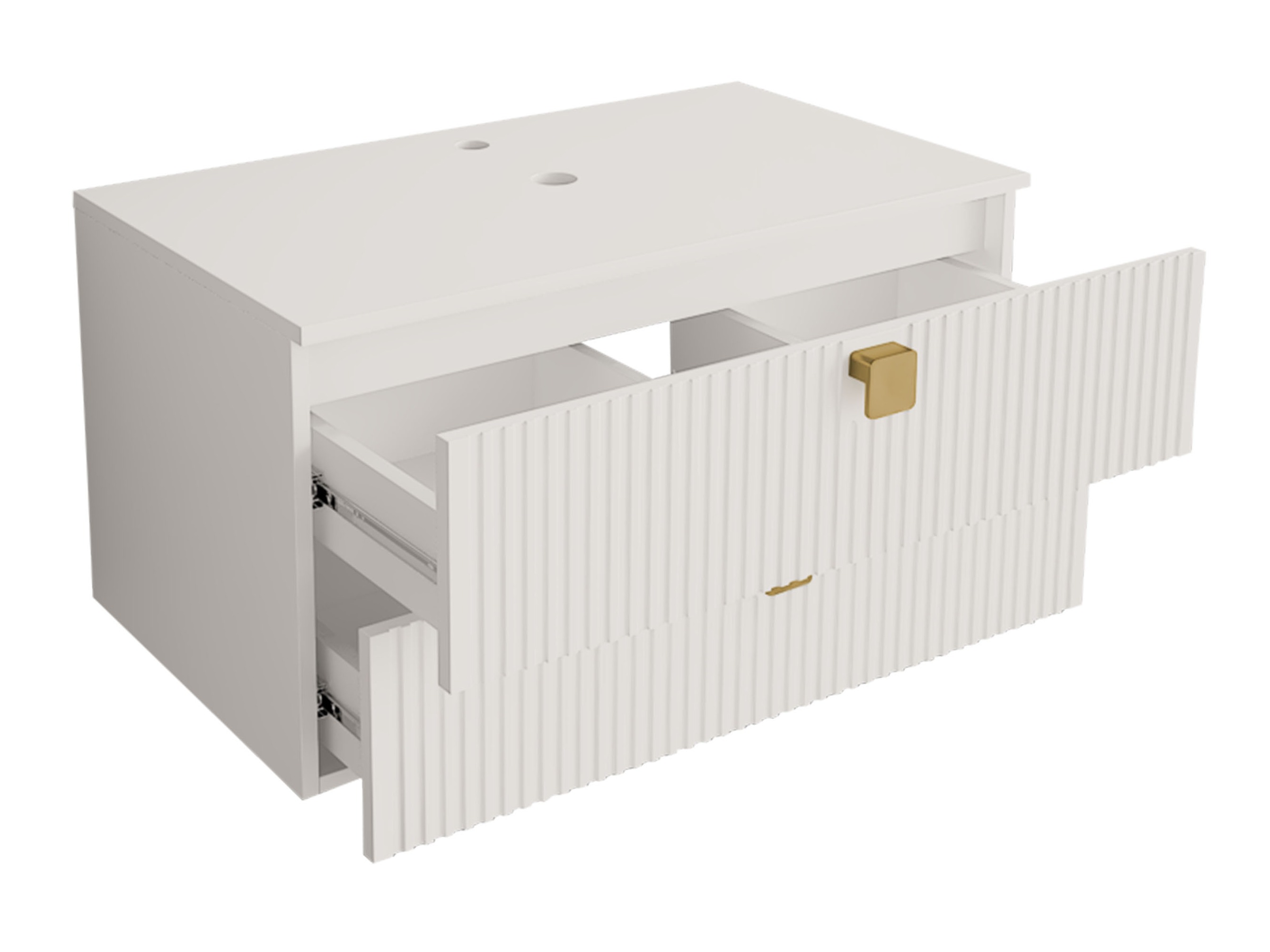 Vægbadeværelsesskab til håndvask Orlvera 102 (Lysebrun)