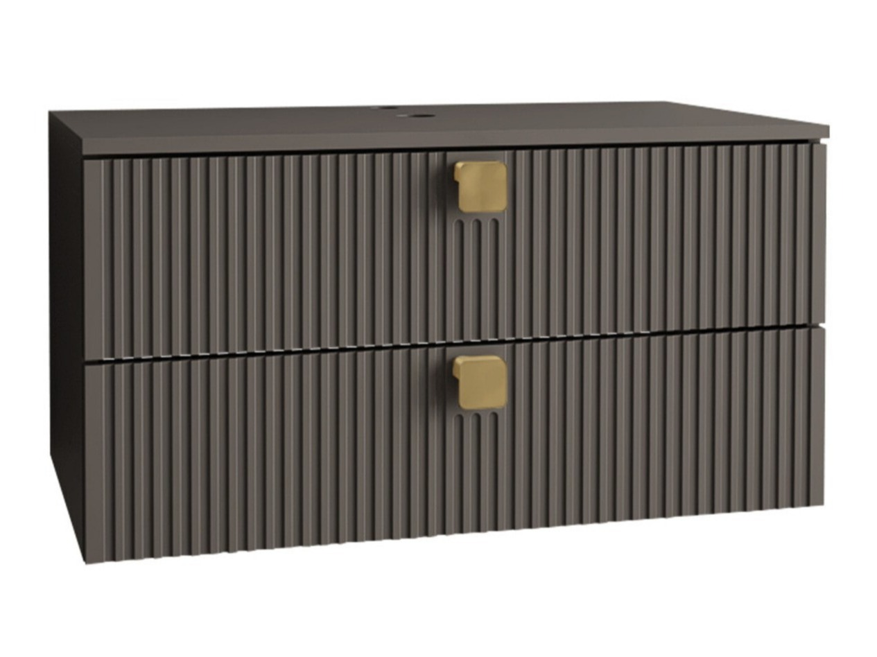 Vægbadeværelsesskab til håndvask Panium (Grå)