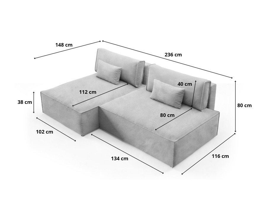 Hjørnesofa Franklin 154 (Poso 01)