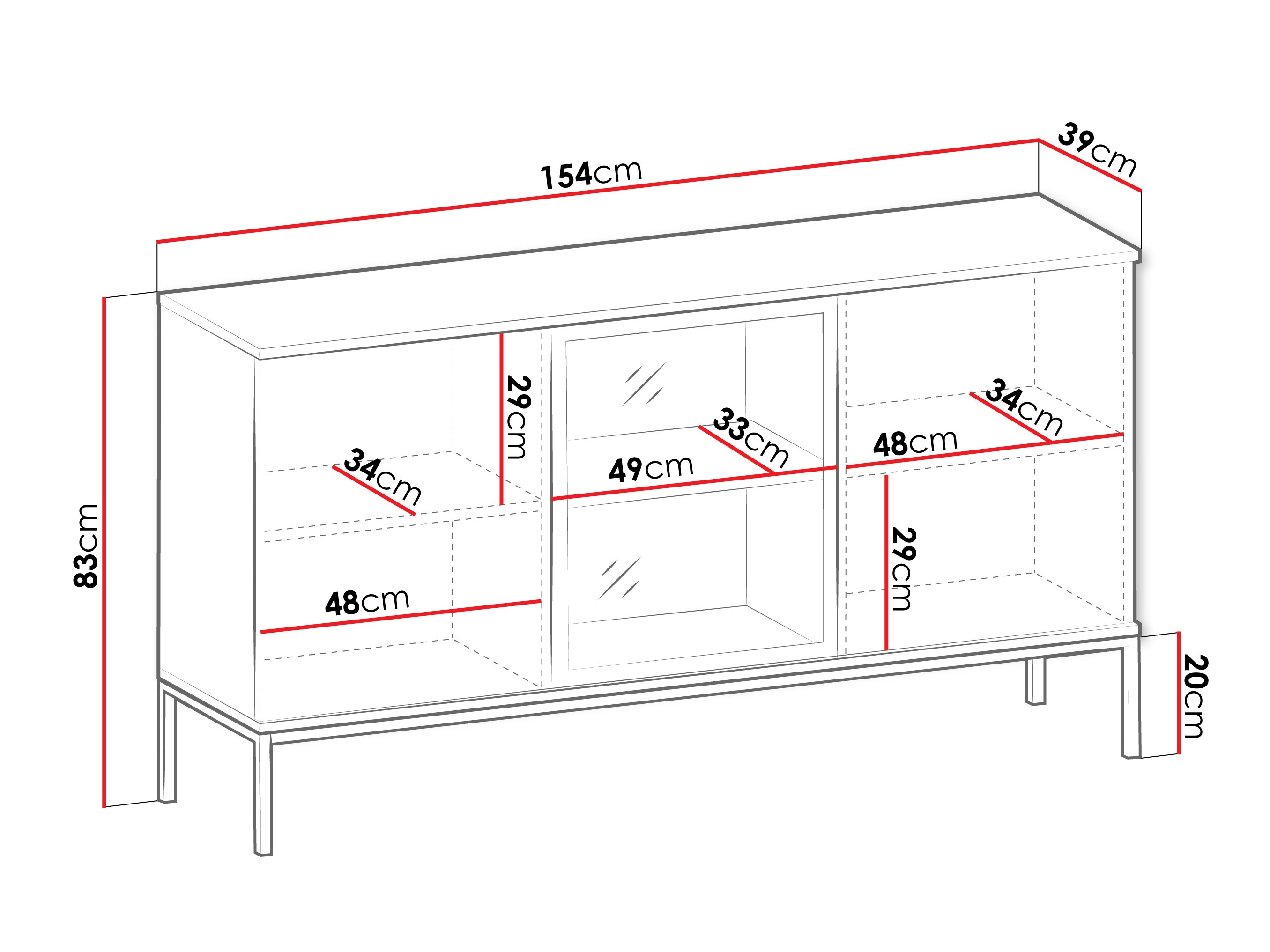 Skænk Manal I (Sort + Wotan eg)