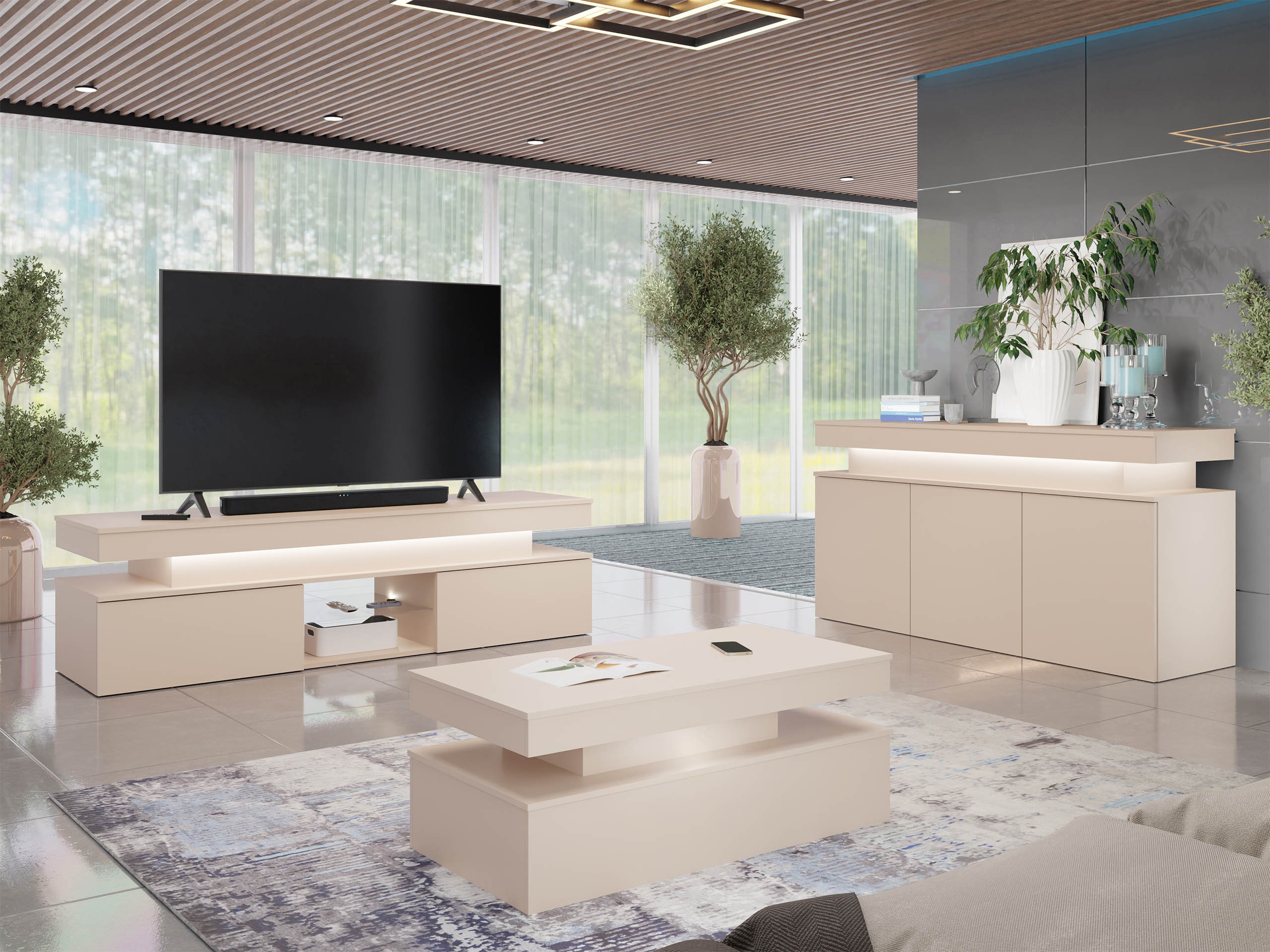 Stuemøbelsæt Monfero (Lysebrun)