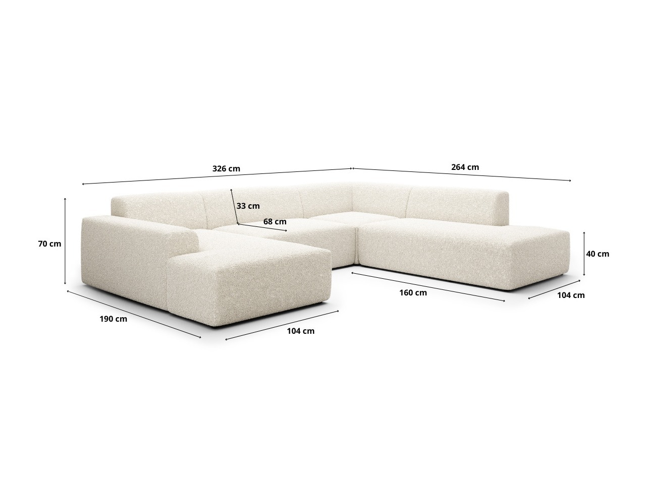 Modulhjørnesofa Romenoi 104 (Centaur 01)