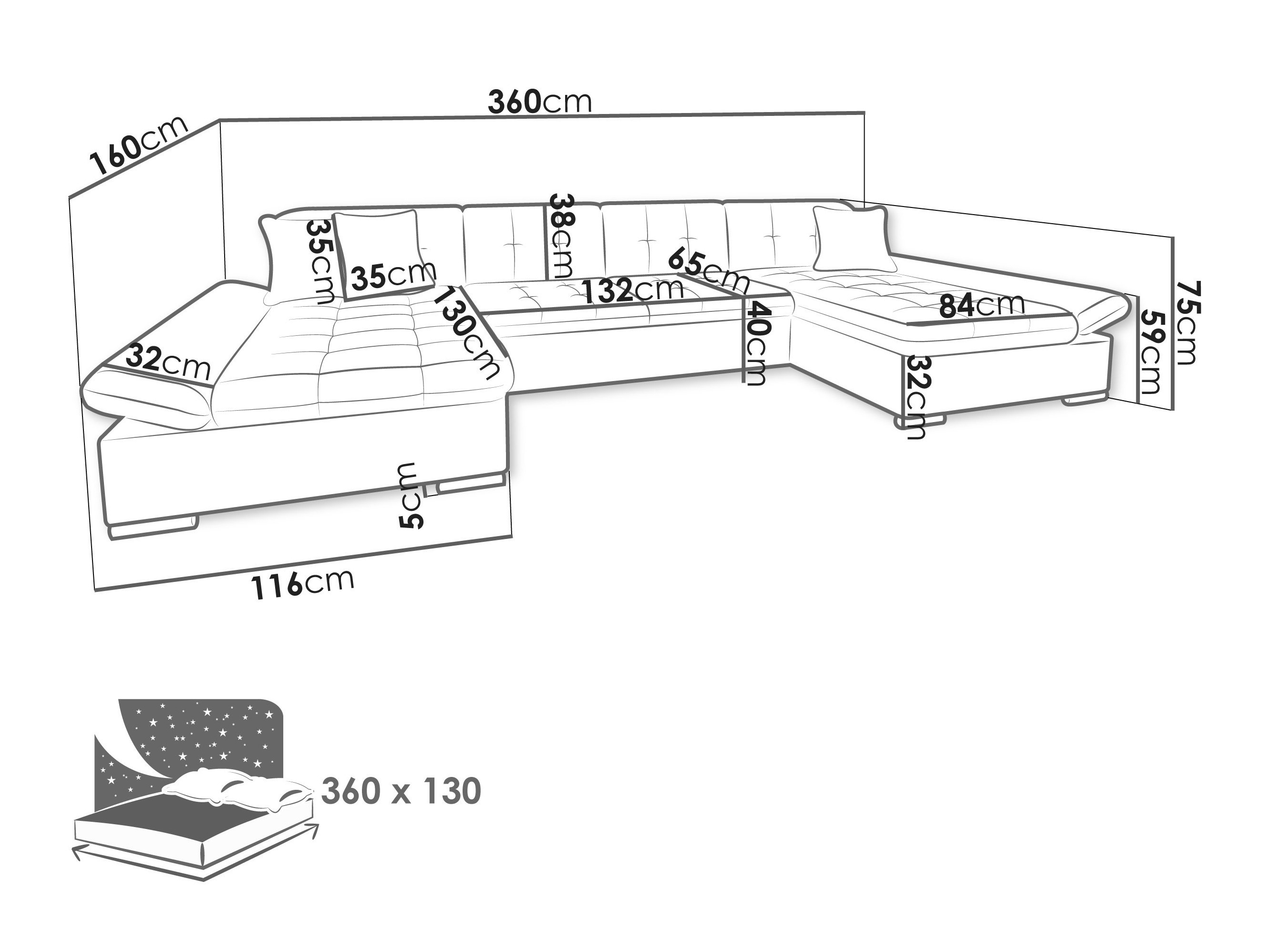 Hjørnesofa Comfivo Ficus (Boss 14)