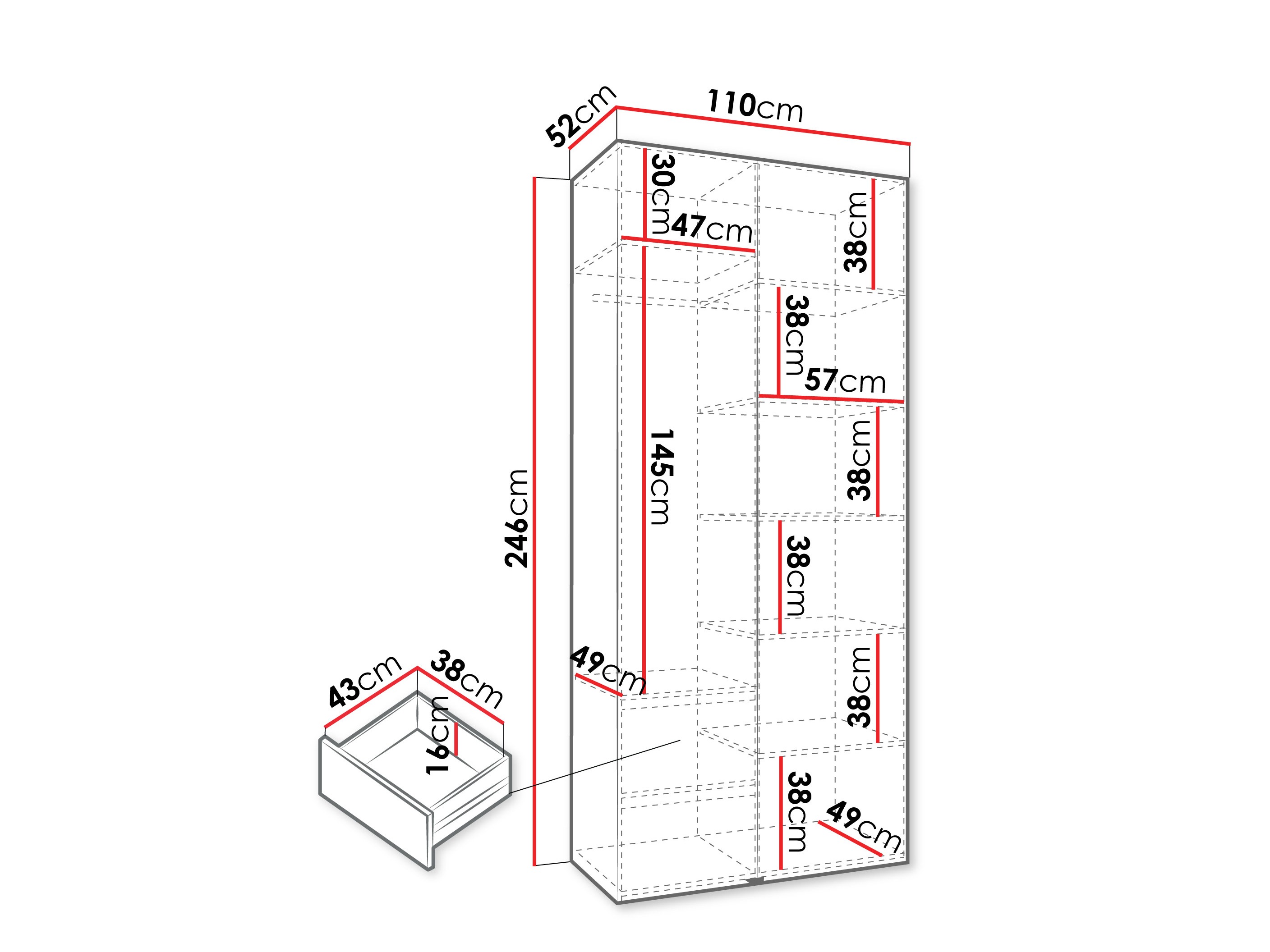 Garderobeskab Hartford 562 (Kashmir)