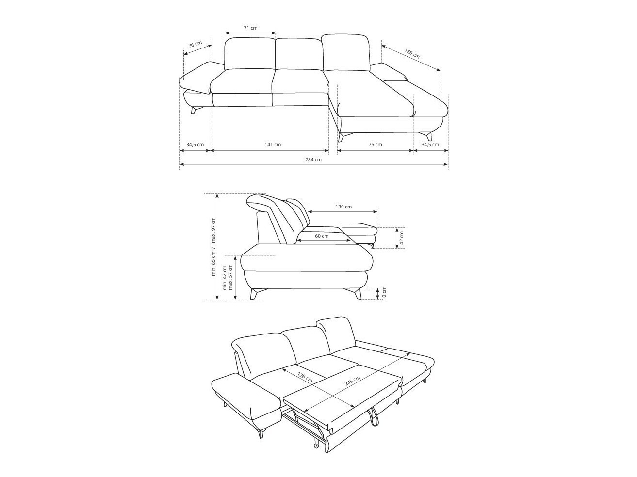 Hjørnesofa Kingston 190 (Matana 07)