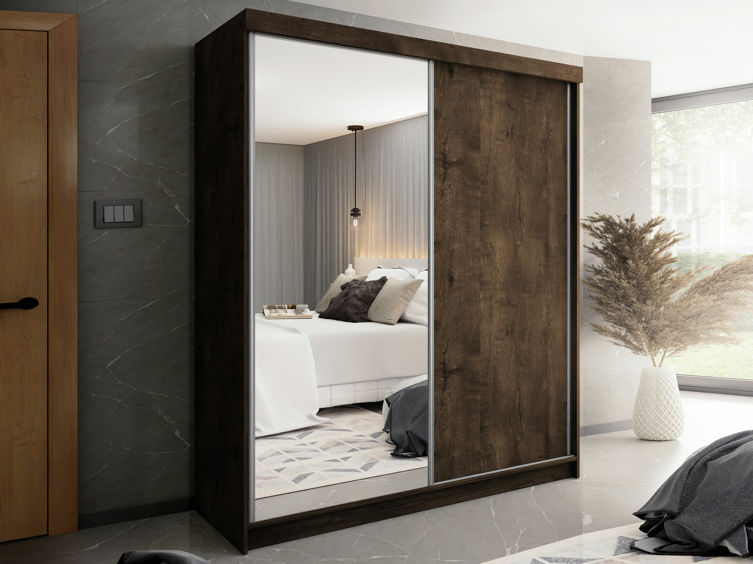 Garderobeskab Dover 107 (Mørk aske)