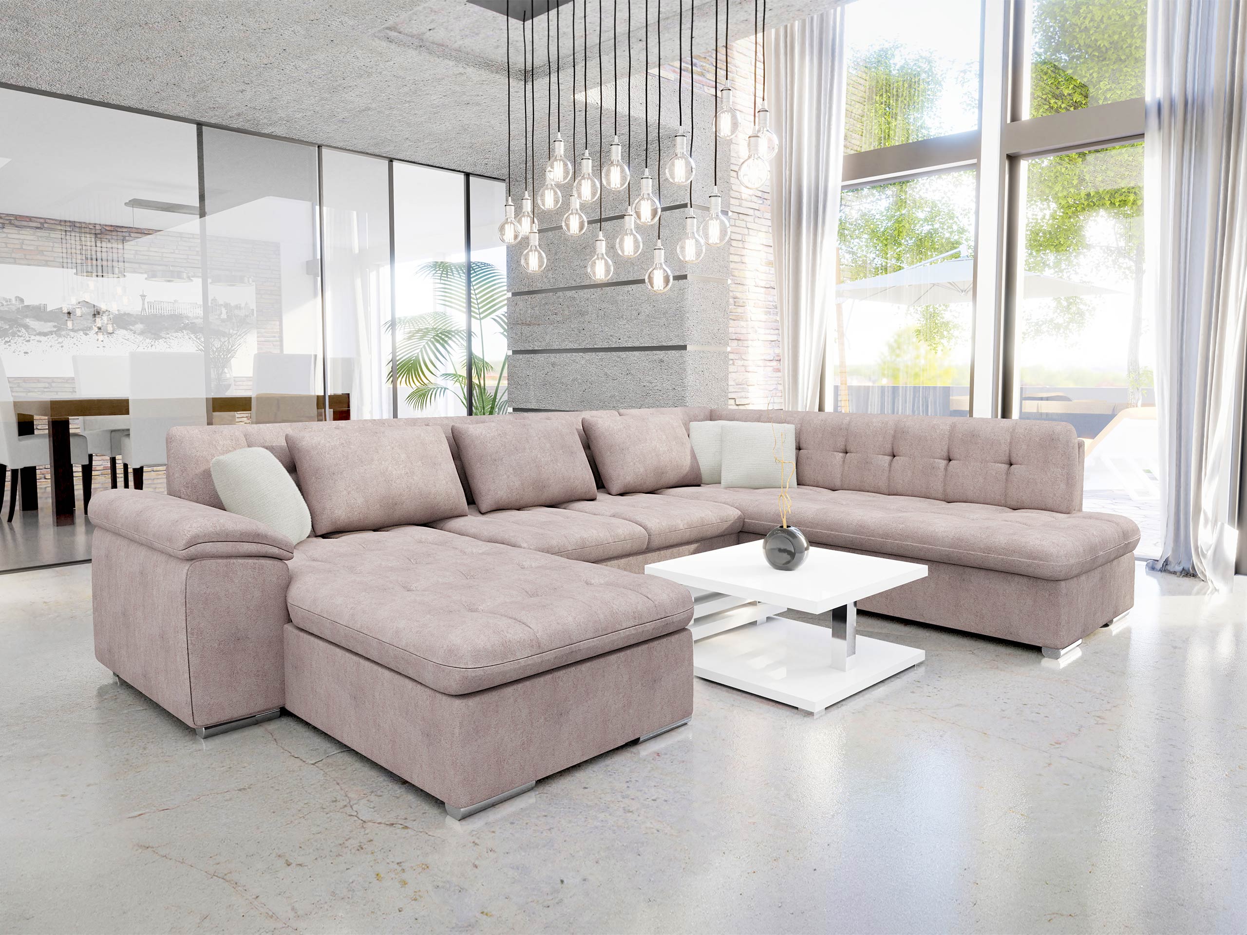 Hjørnesofa Comfivo Gemma VI (Zoya 03 + Mokka 03)