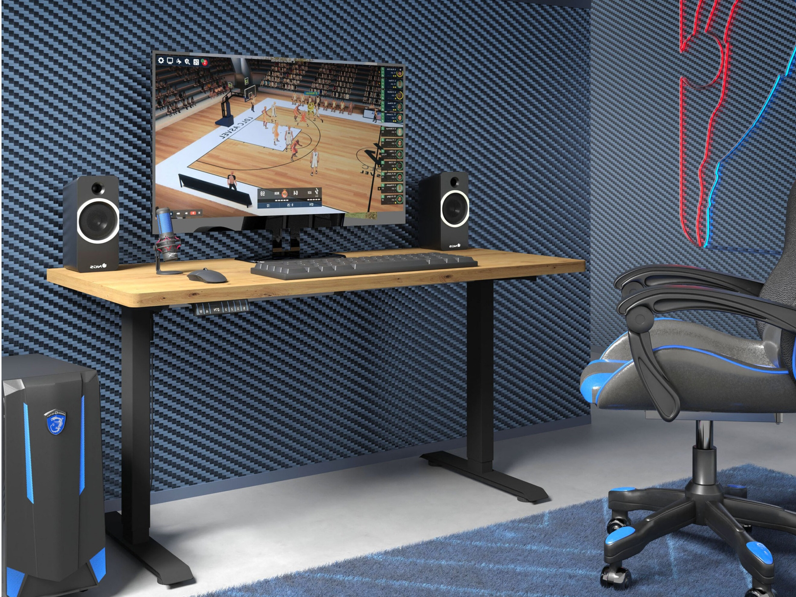 Hæve-sænkebord Buffalo 184 (Sort)