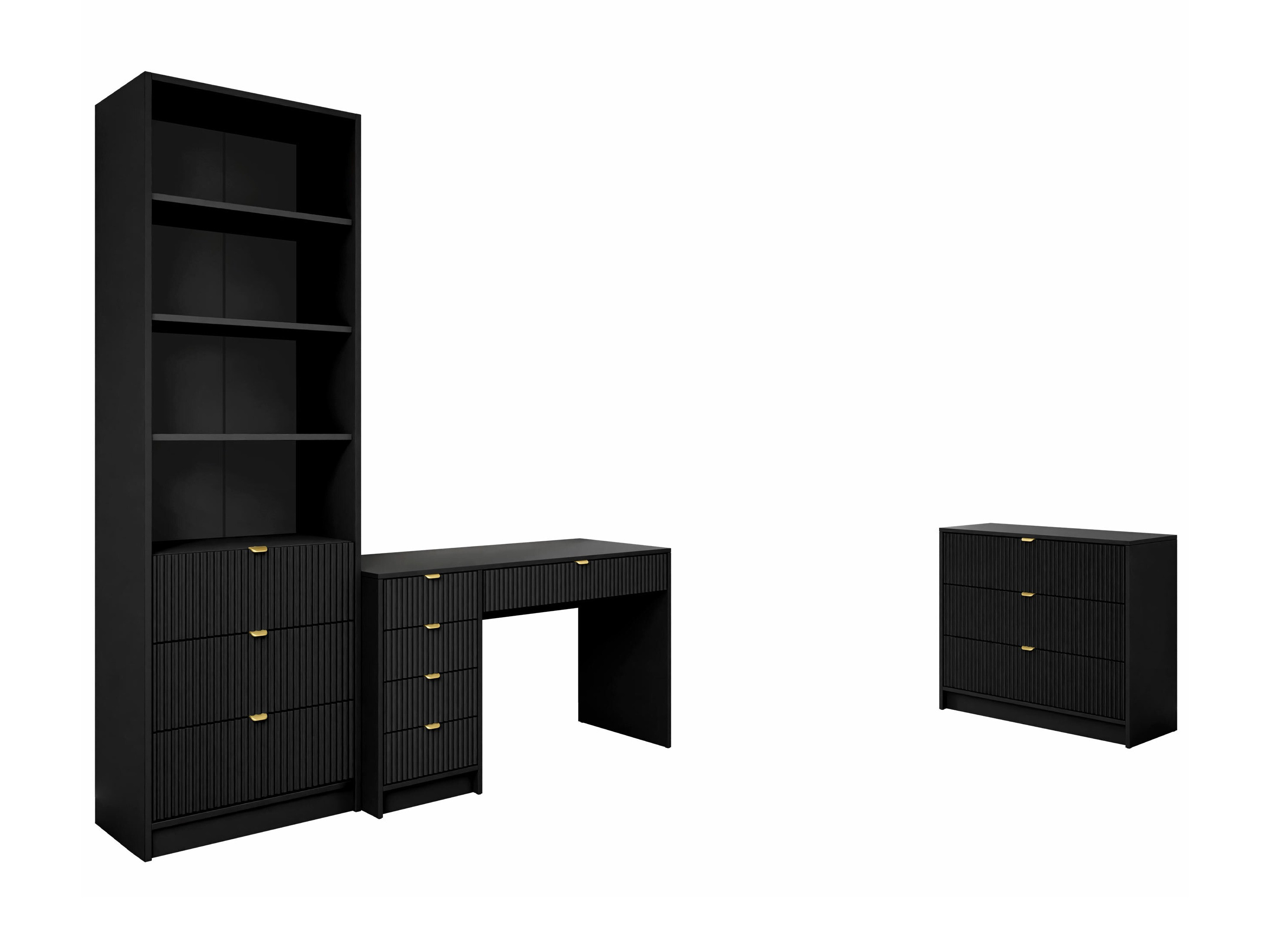 Hjemmekontorsæt Comfivo Larmire 120 (Sort)