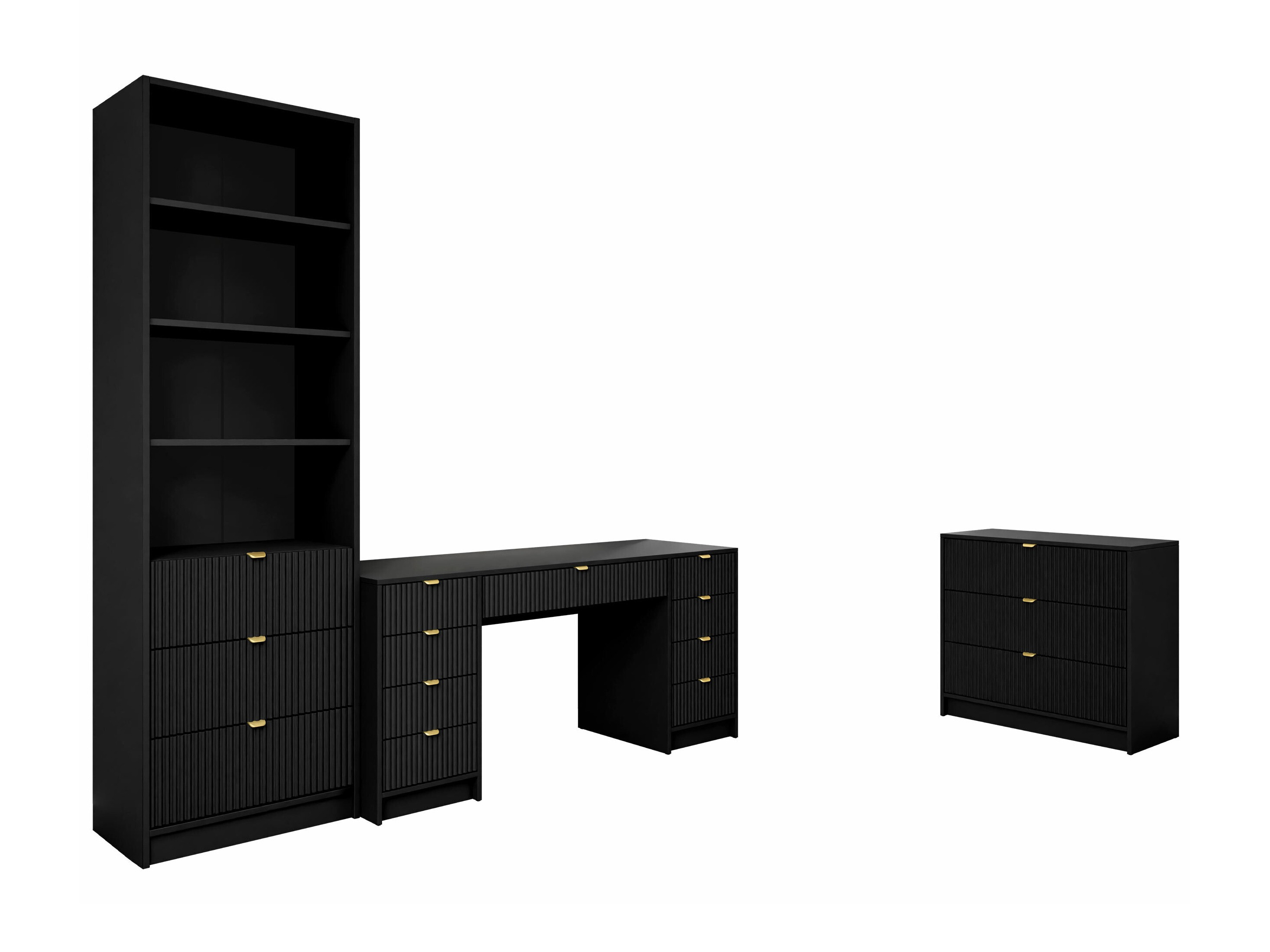 Hjemmekontorsæt Comfivo Larmire 121 (Sort)