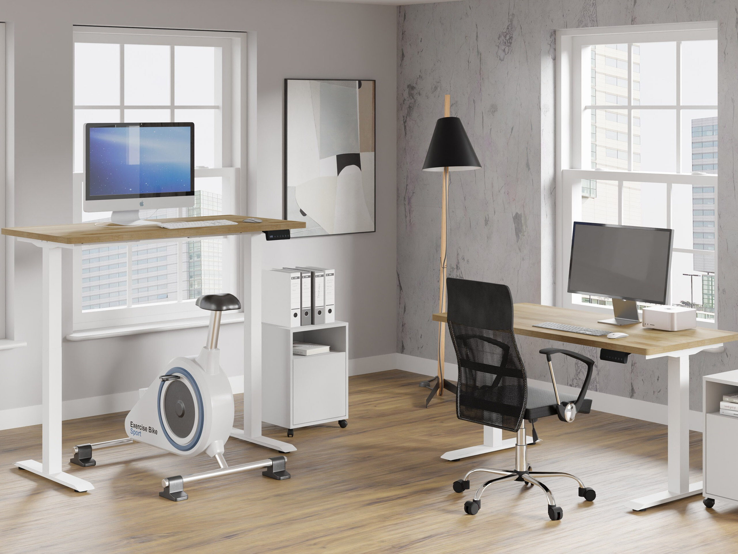 Hæve-sænkebord Buffalo 199 (Hvid)