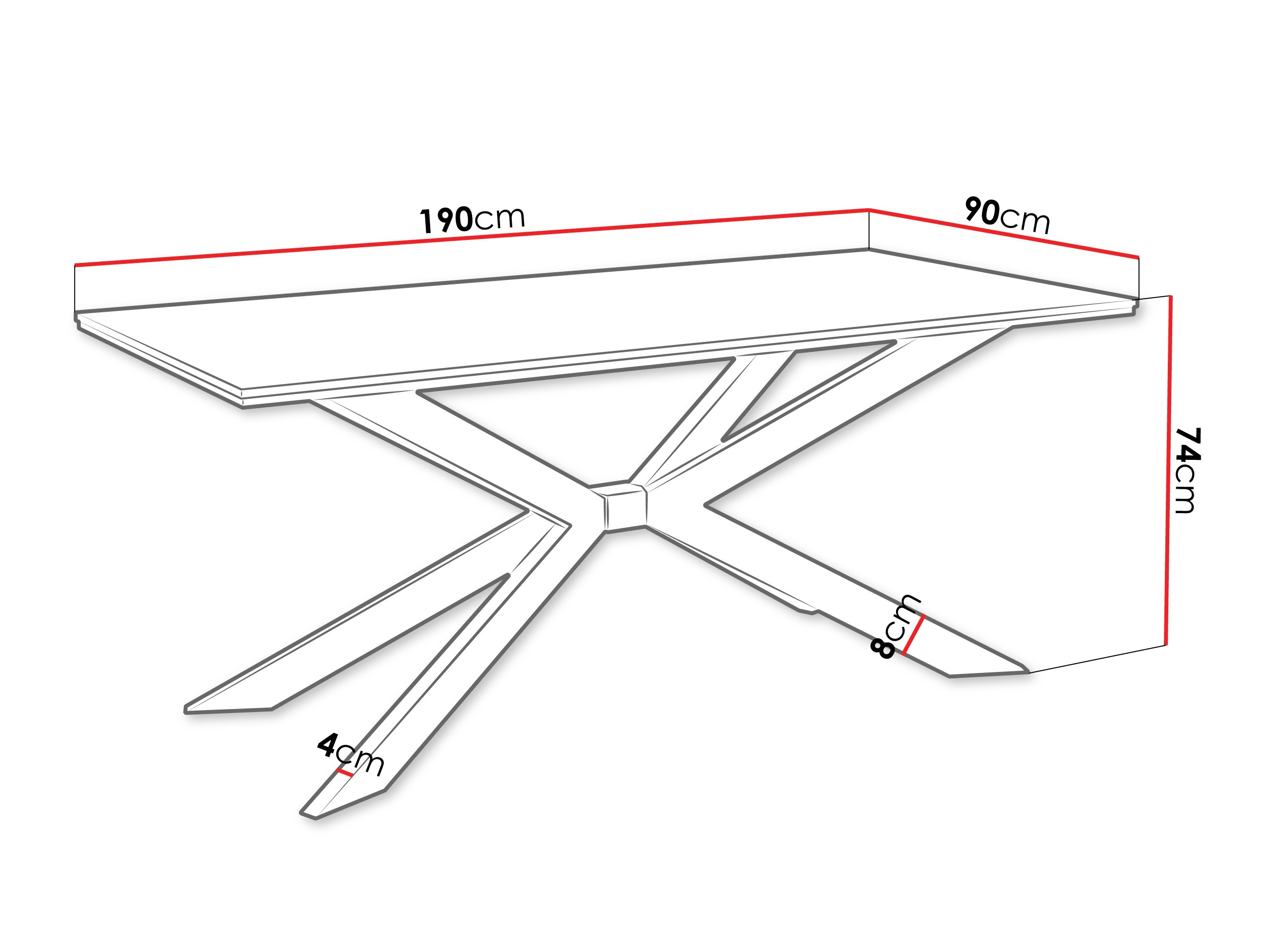 Bord Goodyear 135 (Sort marmor)