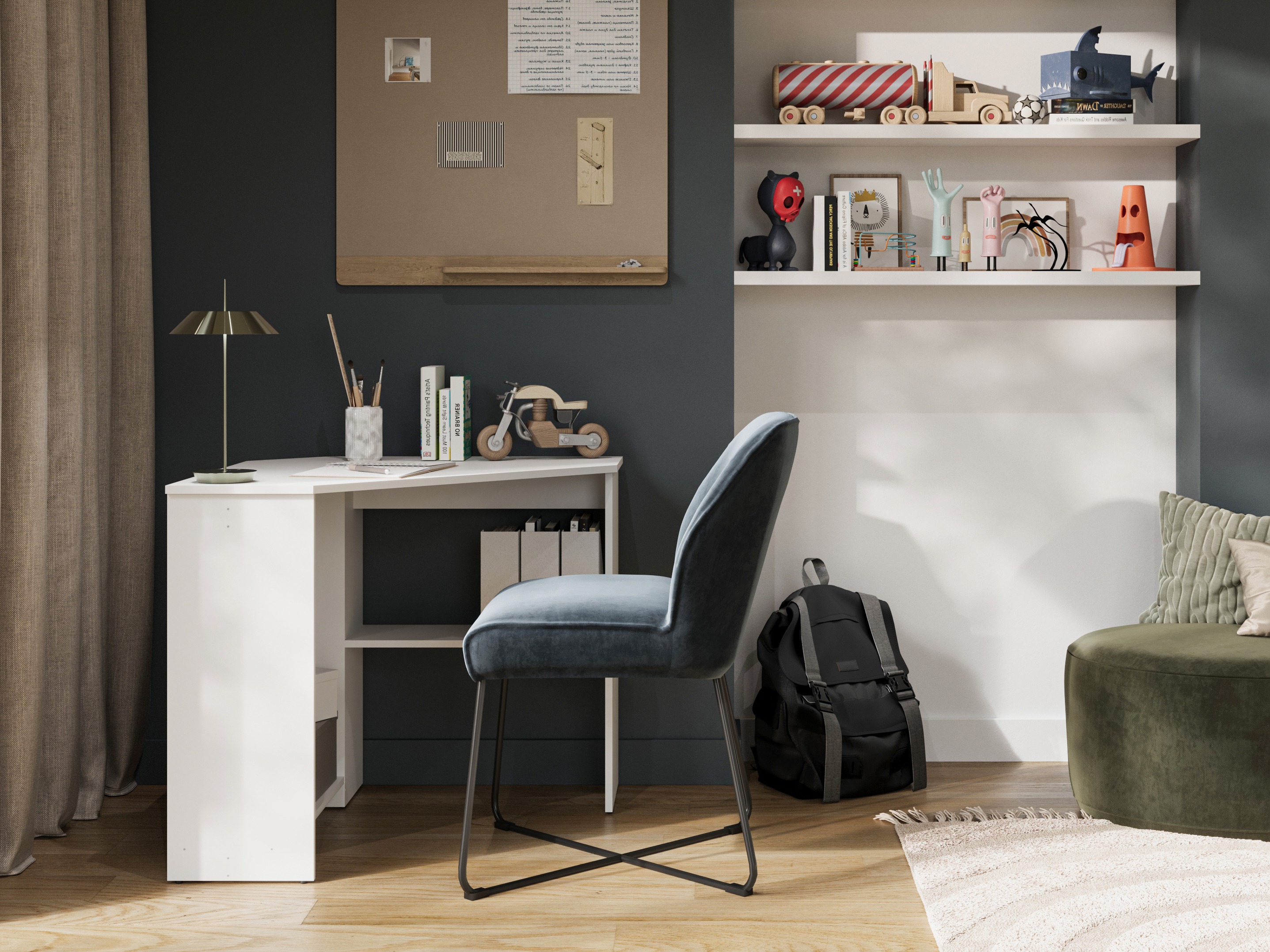 Hjørneskrivebord Austin 302 (Hvid)