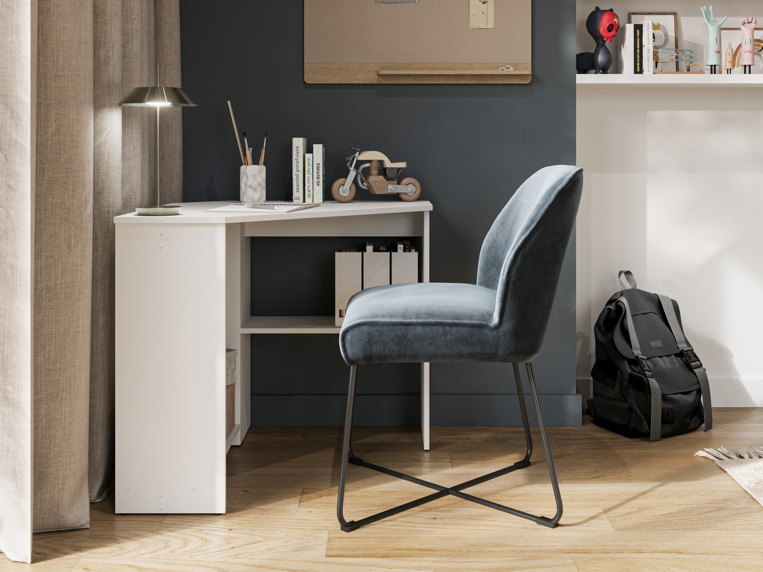 Hjørneskrivebord Austin 302 (Hvid)