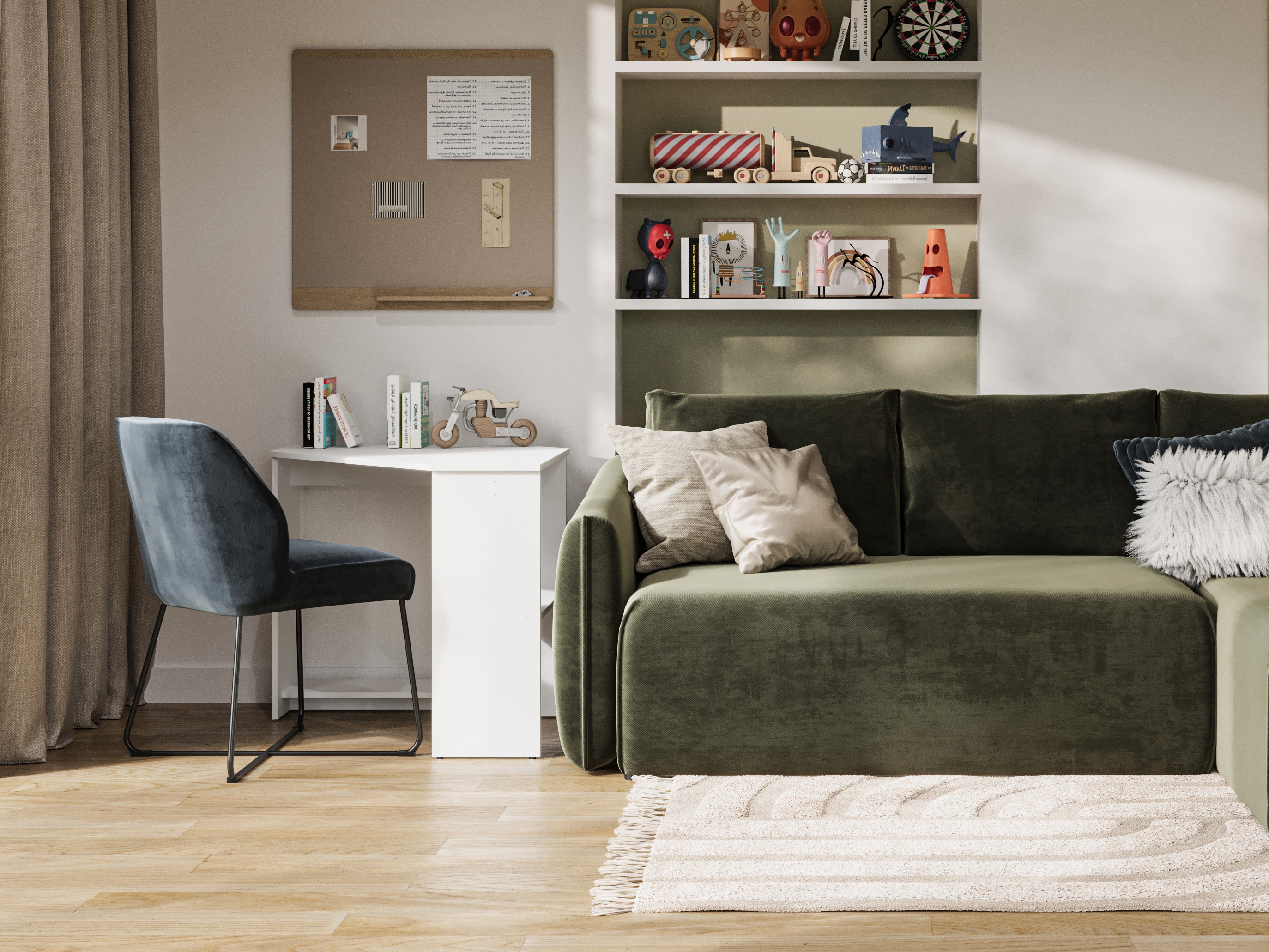 Hjørneskrivebord Austin 302 (Hvid)