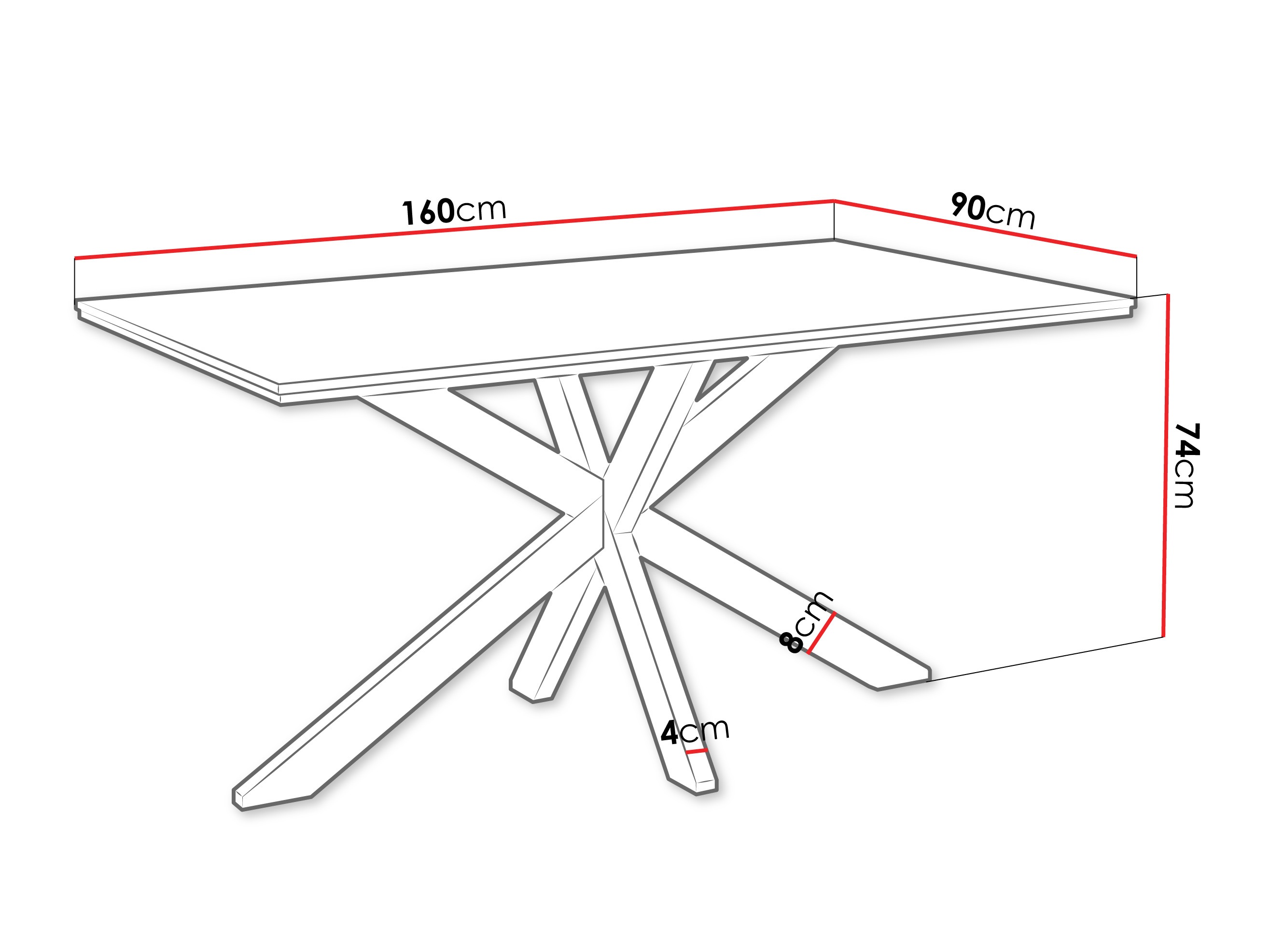Bord Goodyear 136 (Sort marmor)
