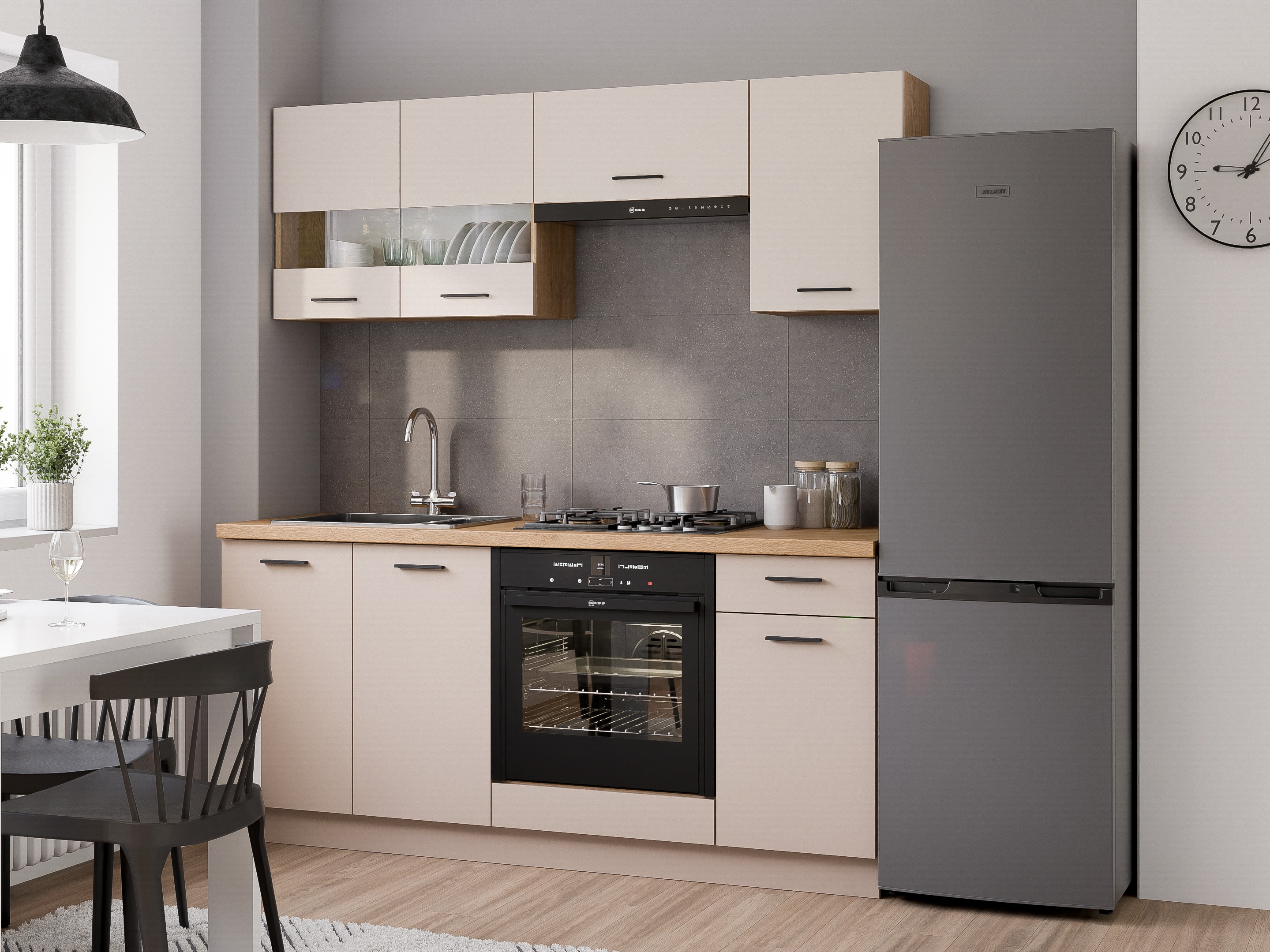 Modulopvaskeskab med låger Ati Cashmere 118