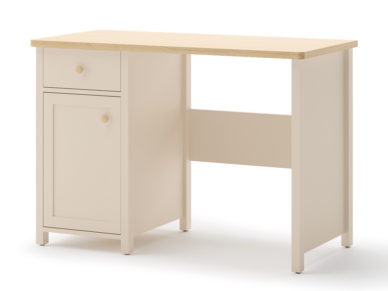 Skrivebord Romelbo 139 (Beige + Egetræ)