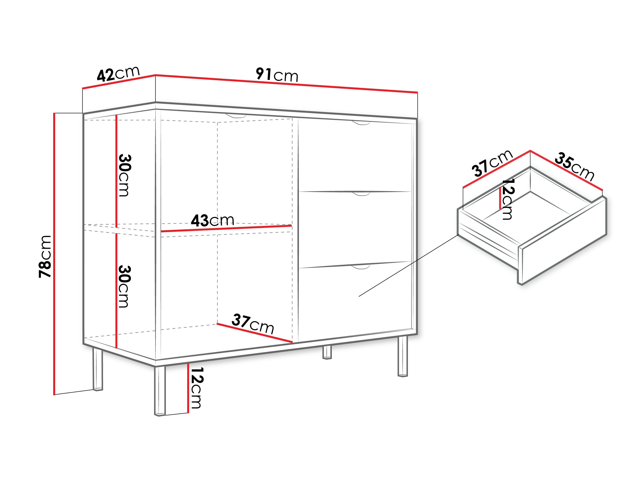 Kommode Comfivo Elblare