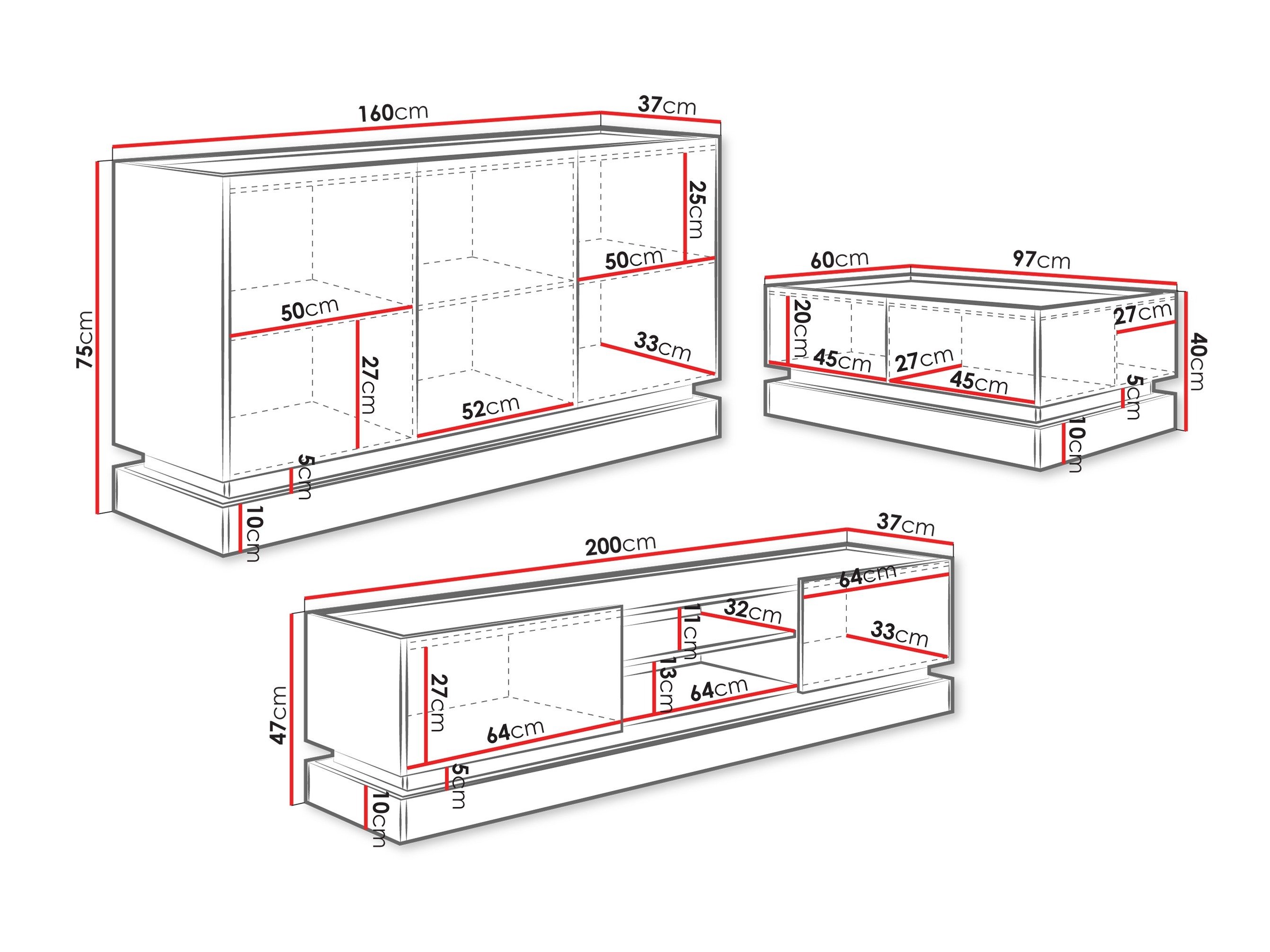 Stuemøbelsæt Comfivo Tilia (Lysebrun + Egetræ)
