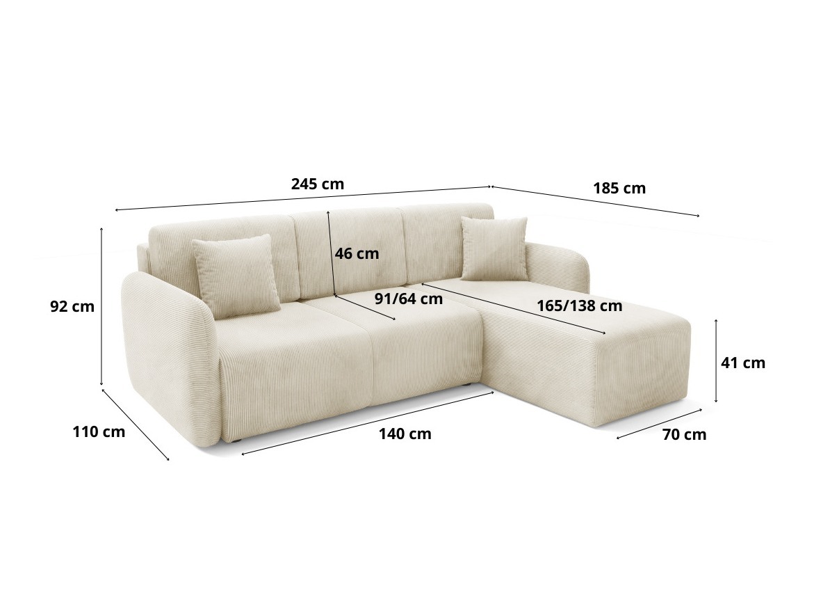 Hjørnesofa Franklin 190 (Poso 02)