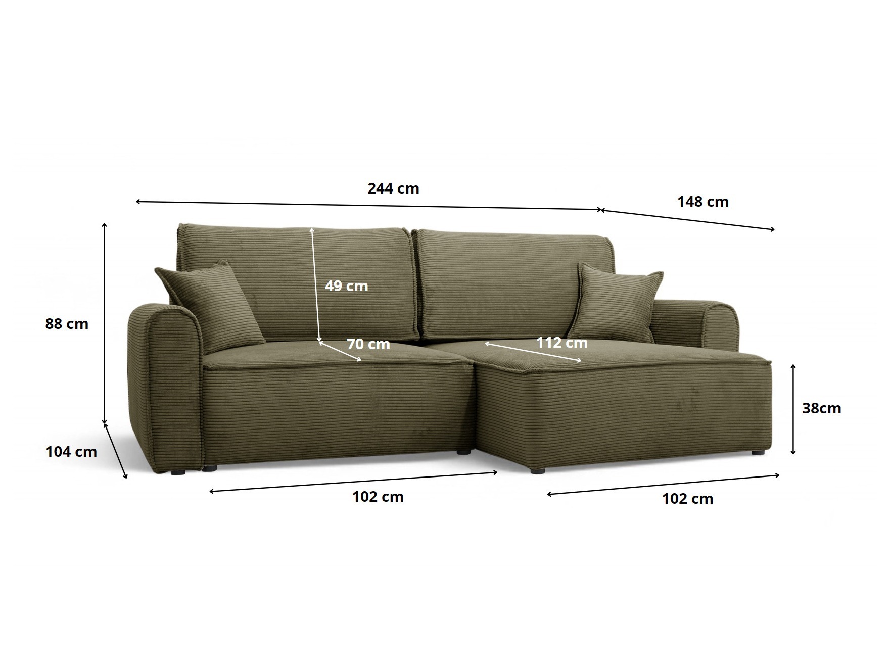 Hjørnesofa Franklin 124 (Abriamo 01)