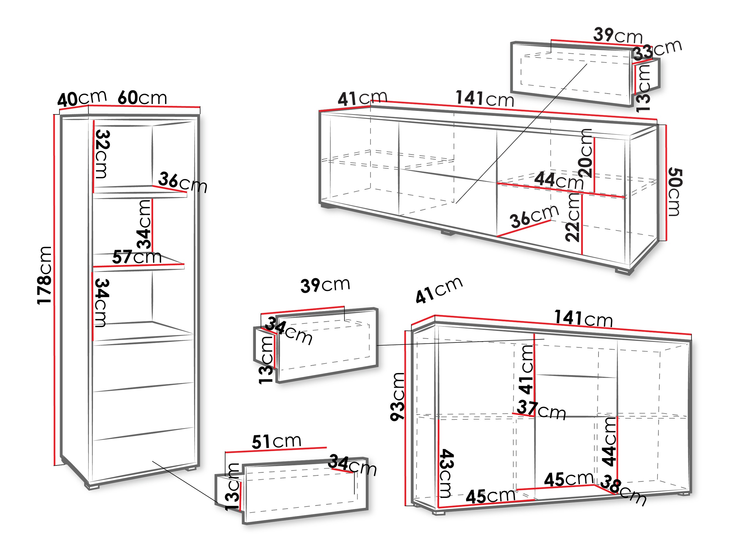 Stuemøbelsæt Comfivo Tutela III (Hvid)