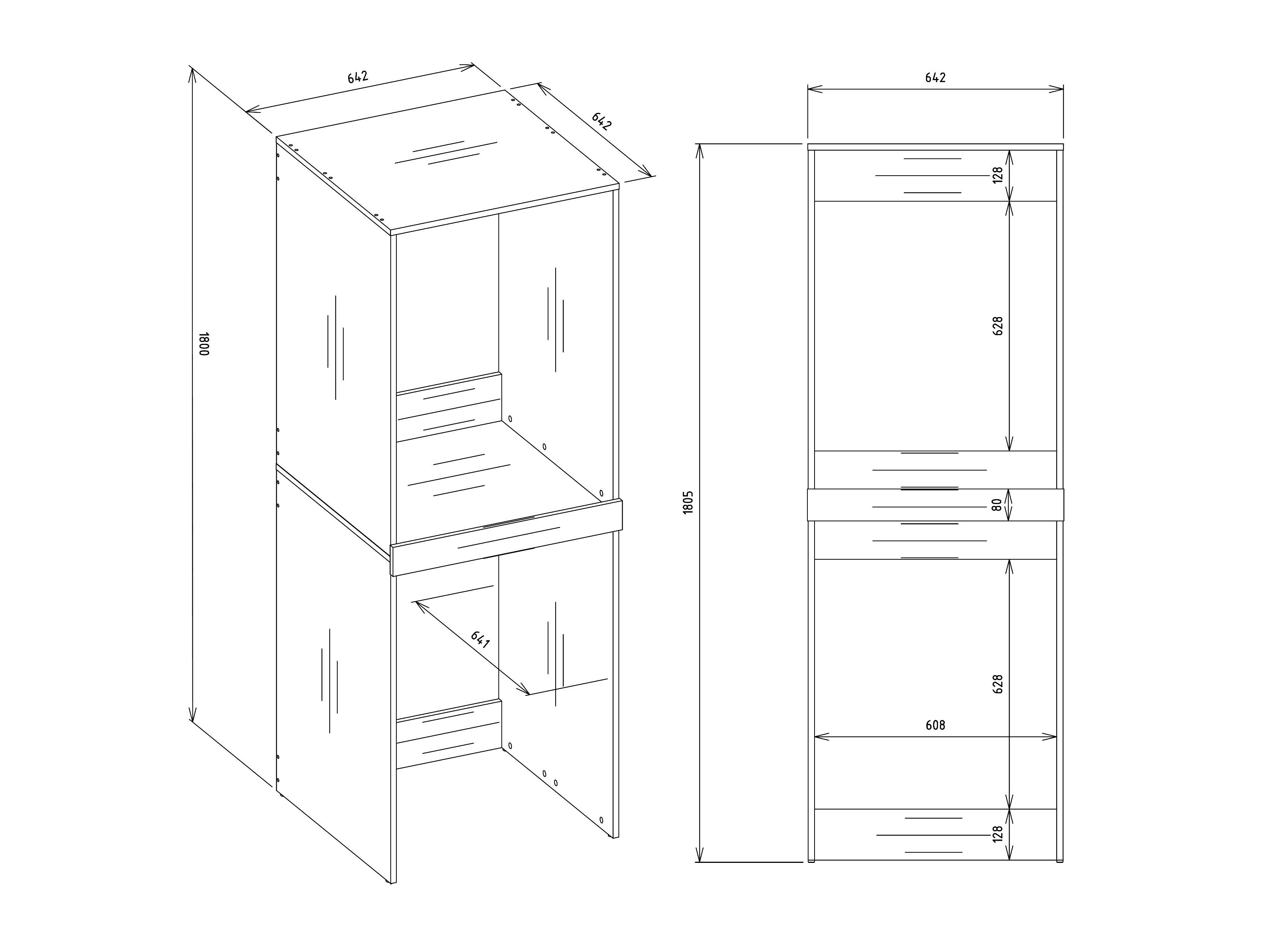Reol til badeværelse Balelbo 108 (Hvid)