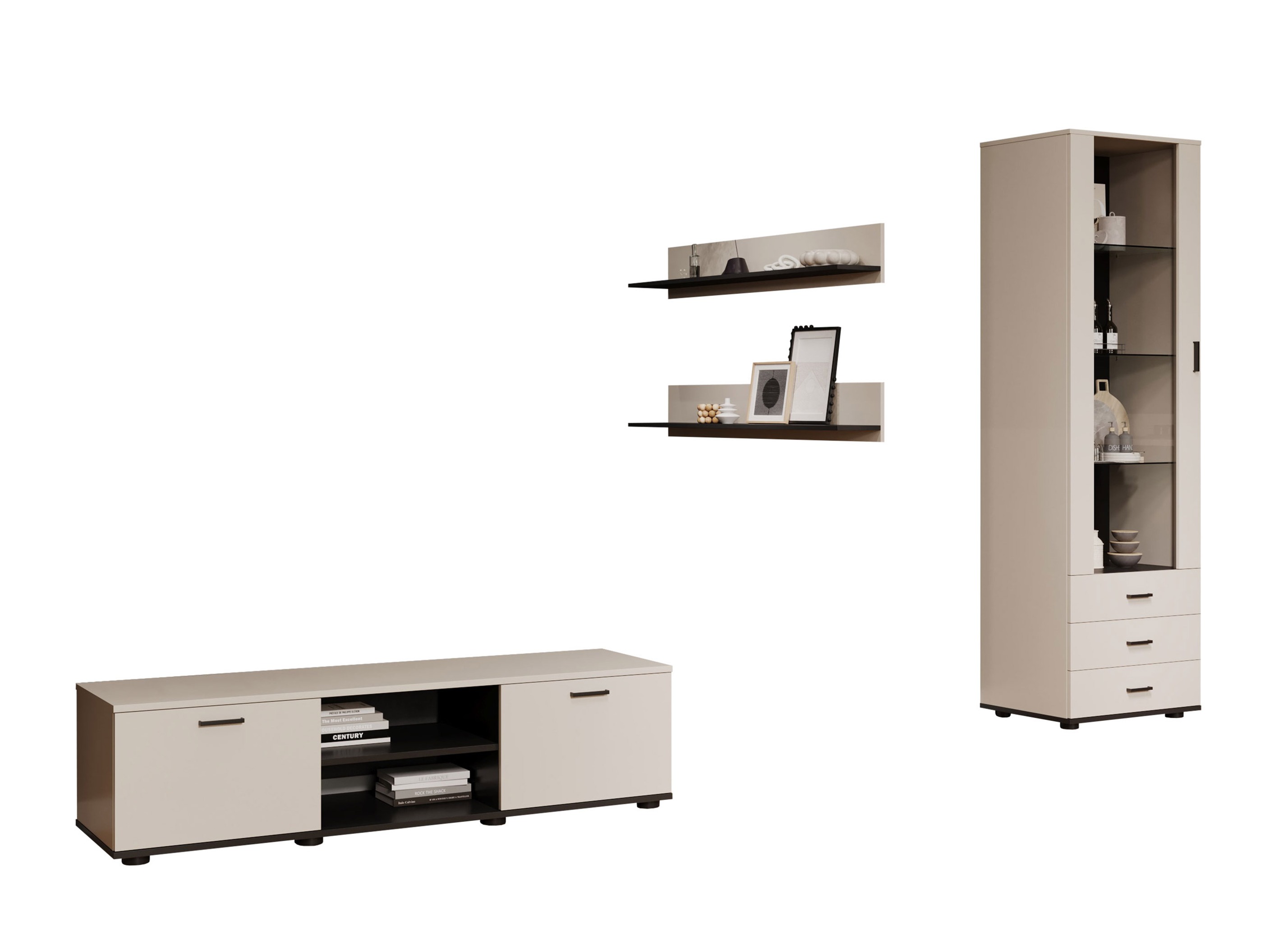 Stuemøbelsæt Tornola 110 (Kashmir + Sort)