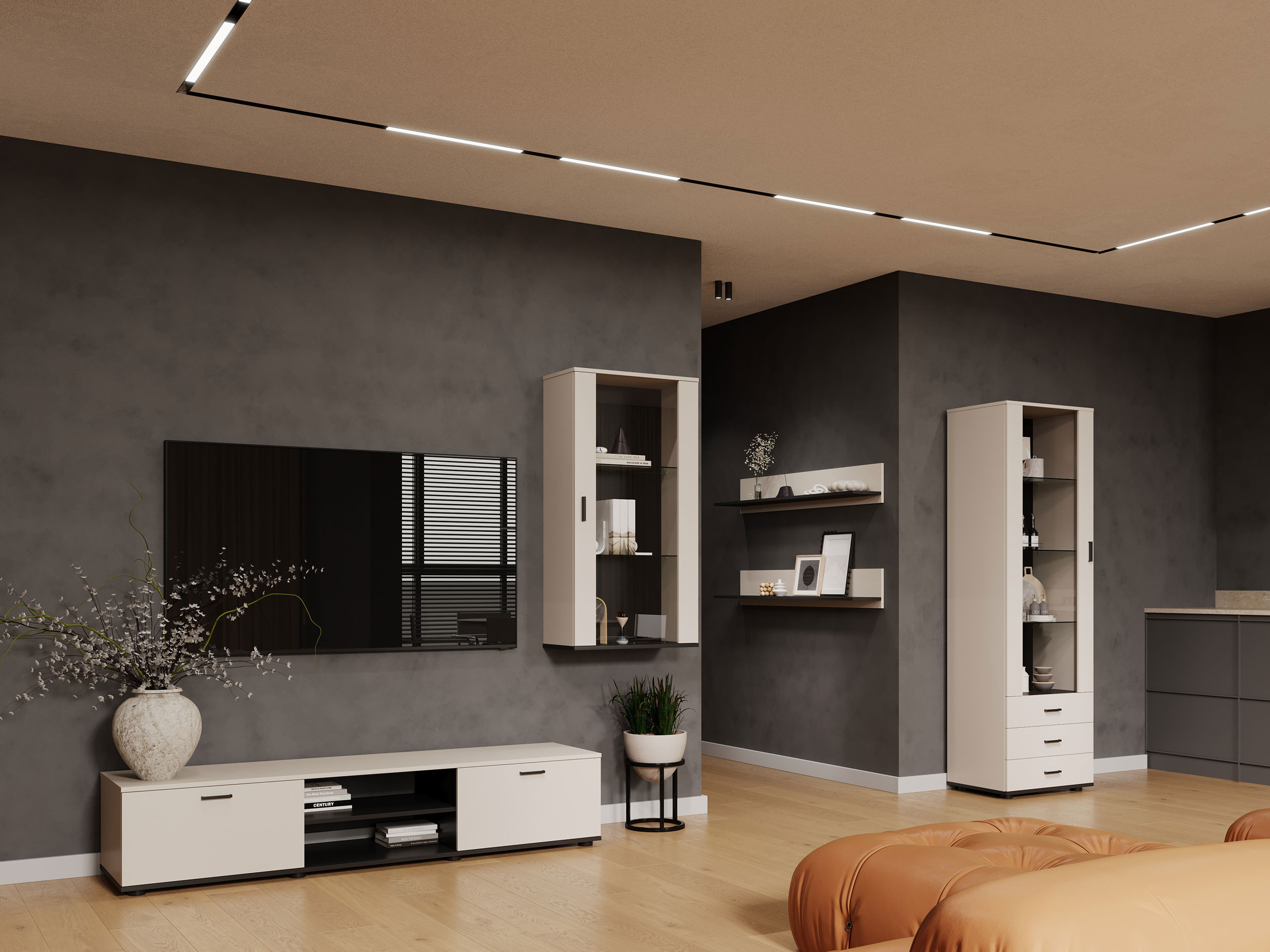 Stuemøbelsæt Tornola 114 (Kashmir + Sort)