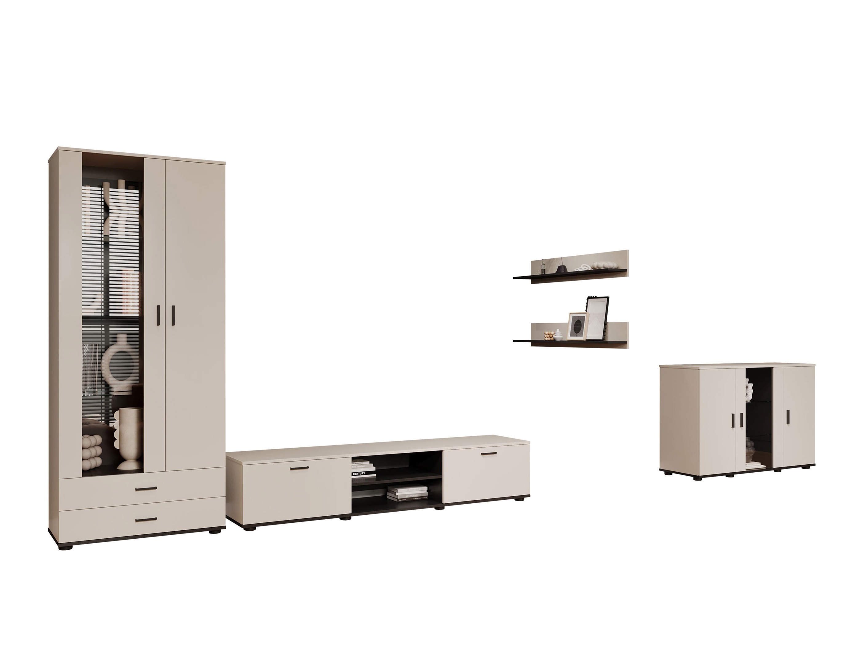 Stuemøbelsæt Tornola 116 (Kashmir + Sort)