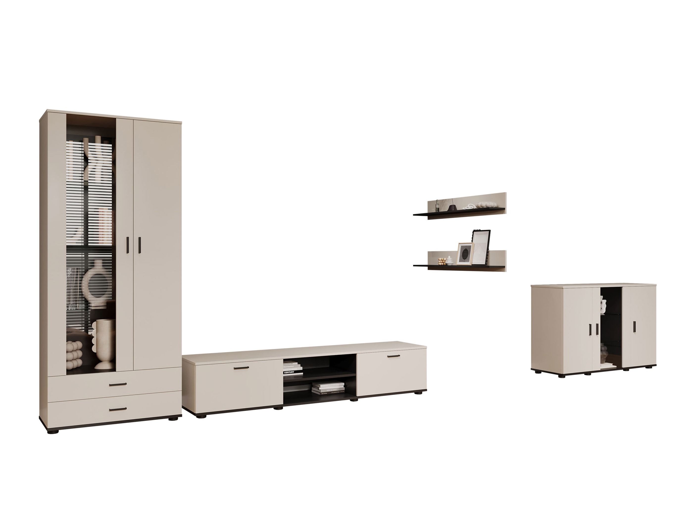 Stuemøbelsæt Tornola 116 (Kashmir + Sort)