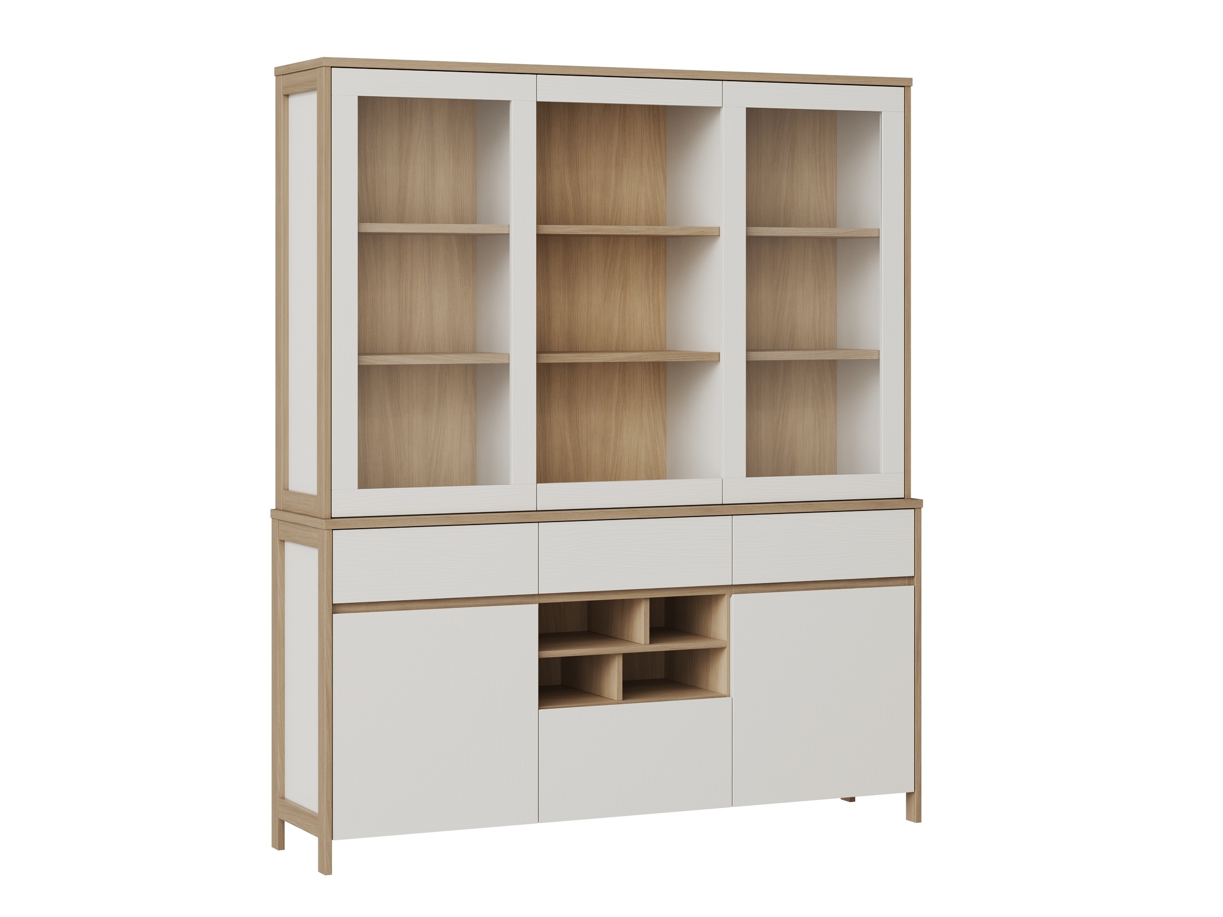 Reol Fermaru 100 (Hvid + Egetræ)