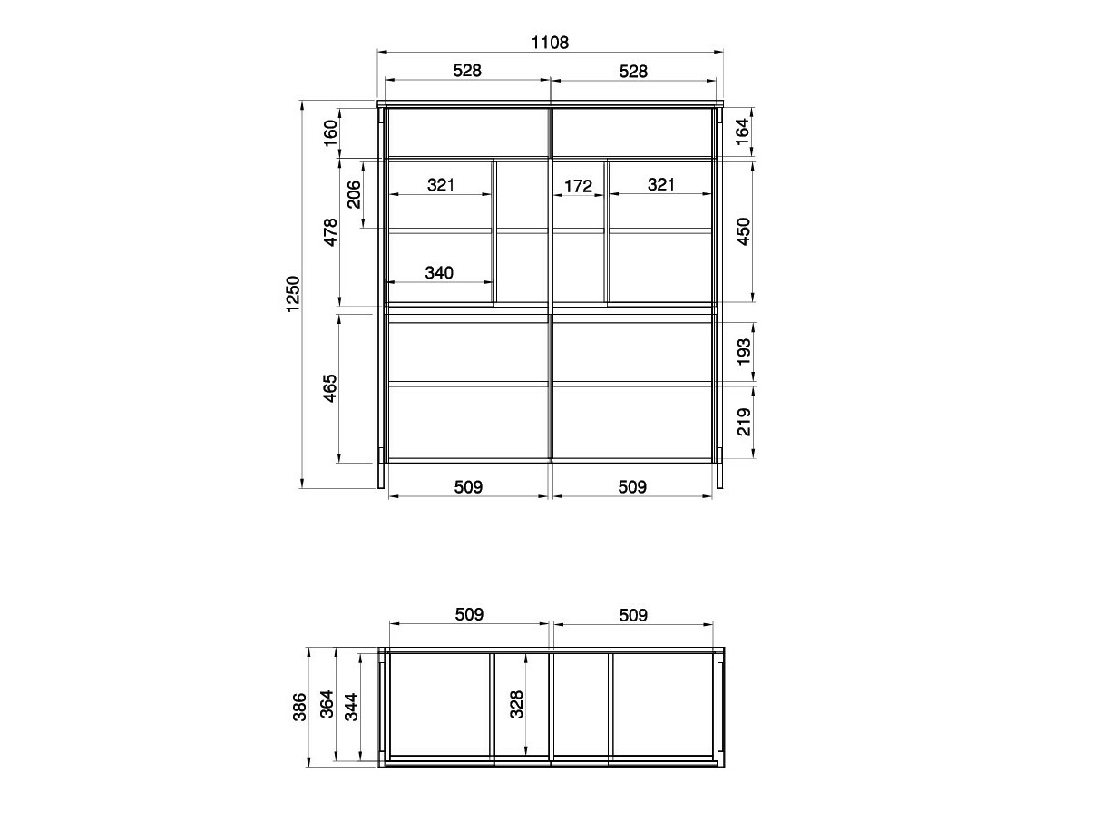Skænk Fermaru 106 (Støvet grøn + Egetræ)