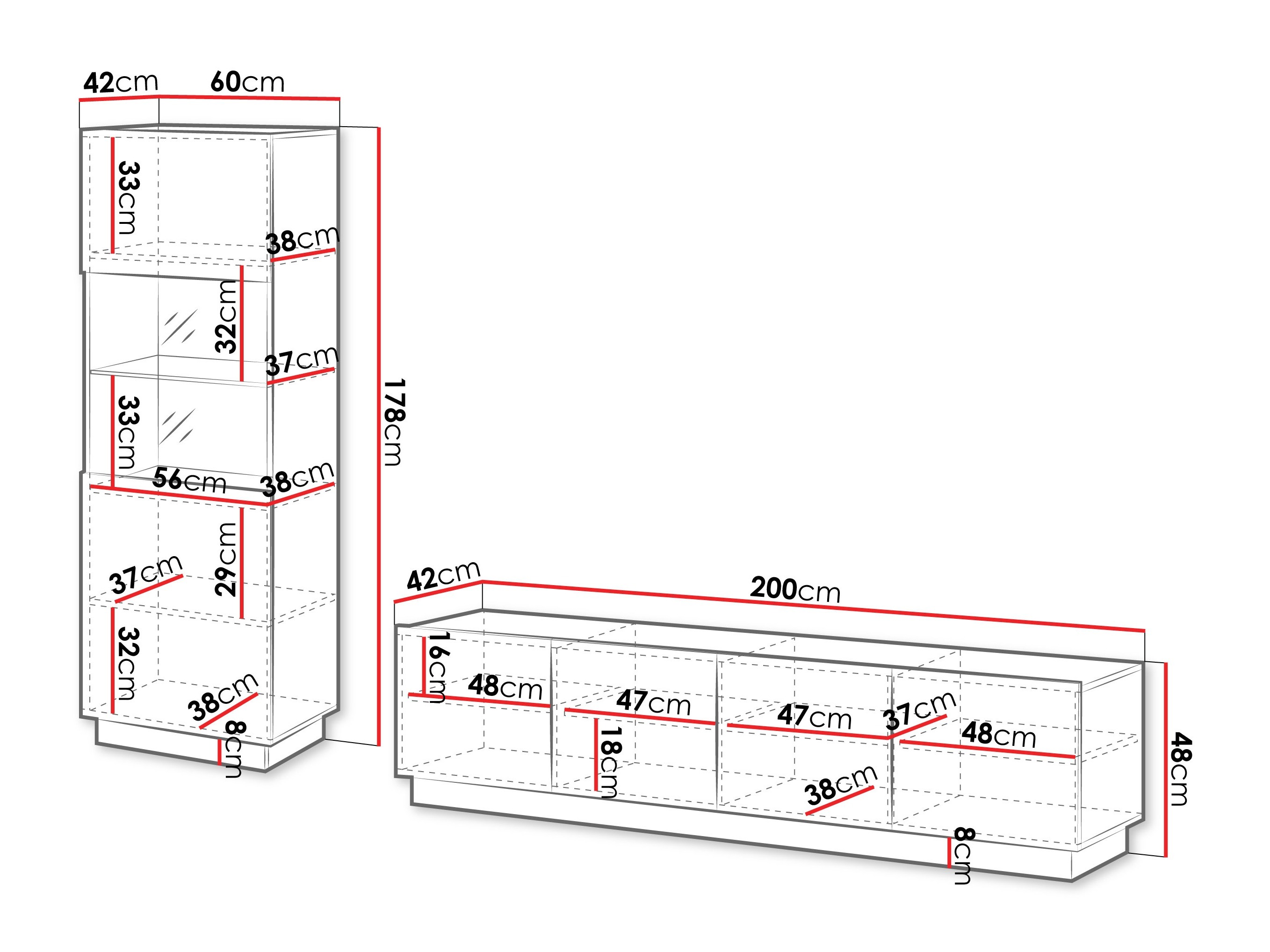 Stuemøbelsæt Lingua (Hvid)