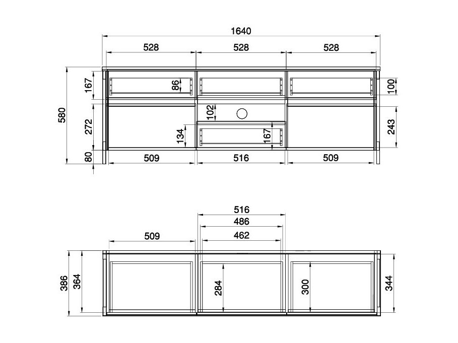 TV-bord Fermaru 102 (Støvet grøn + Egetræ)