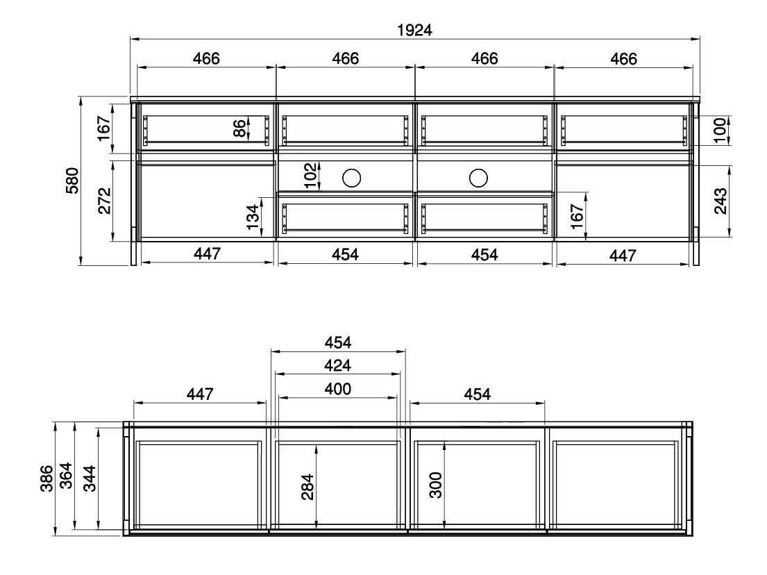 TV-bord Fermaru 103 (Støvet grøn + Egetræ)