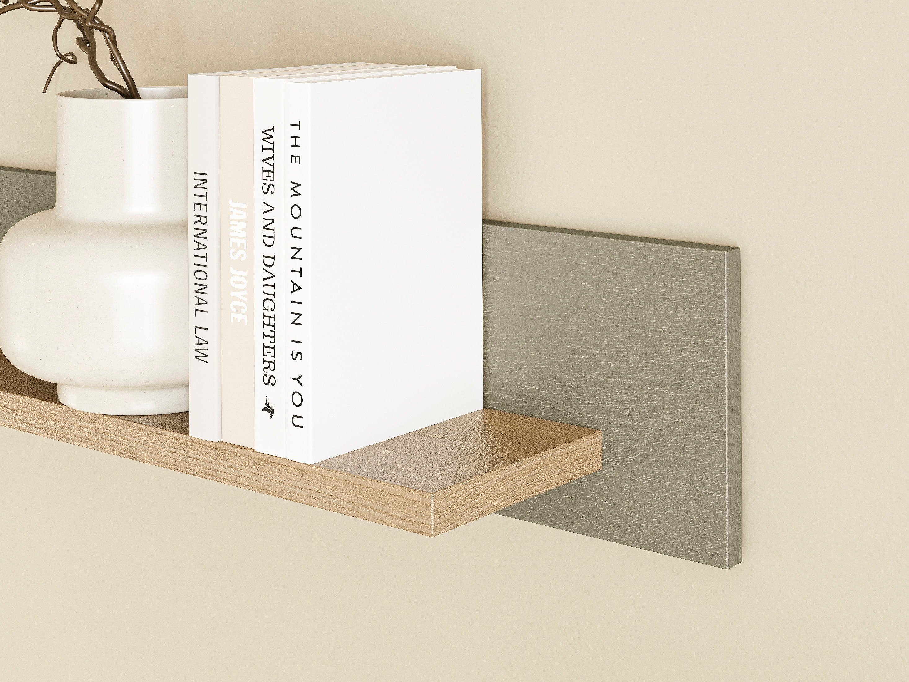 Vægreol Fermaru 109 (Støvet grøn + Egetræ)