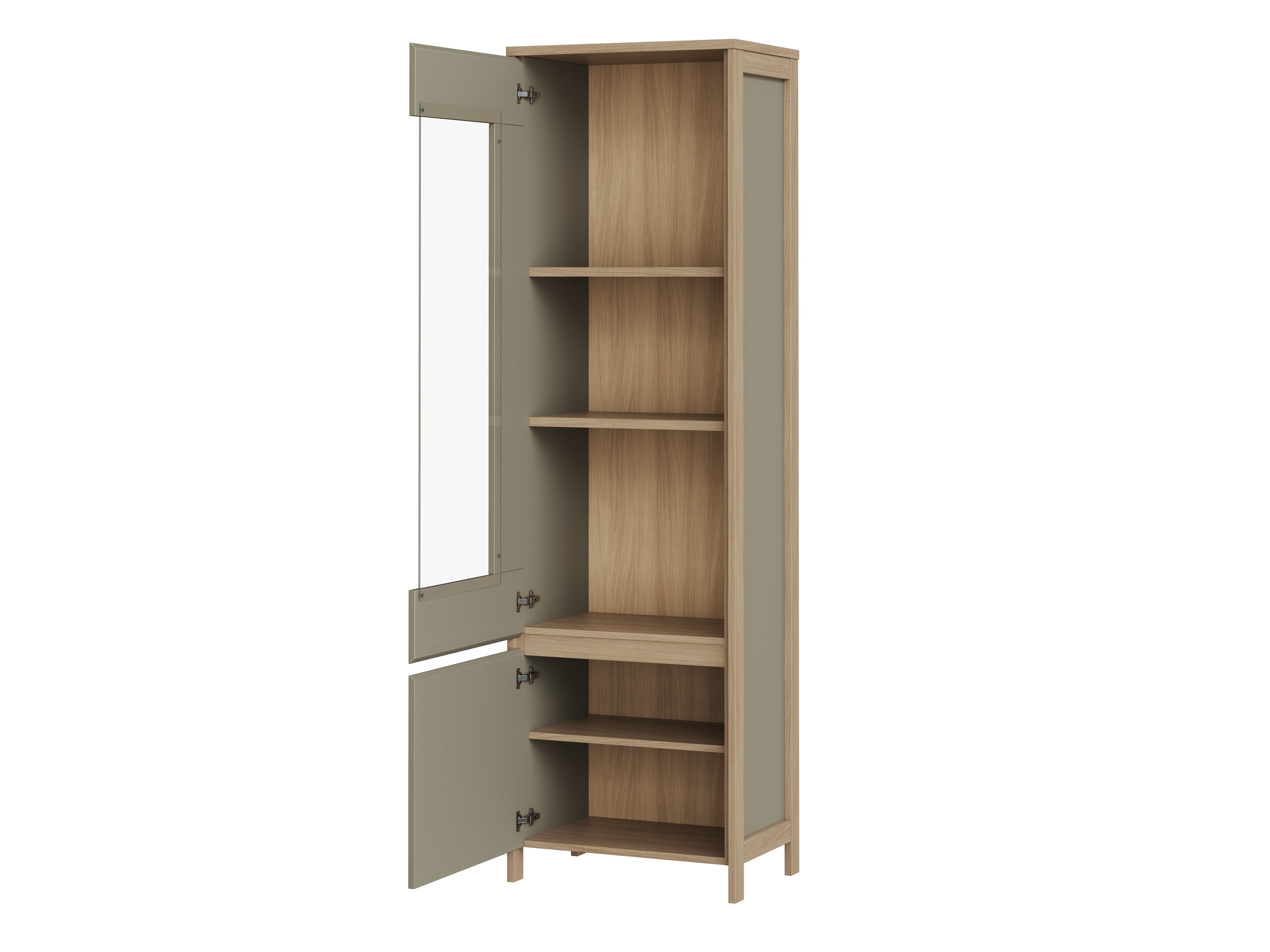 Stuemøbelsæt Fermaru 110 (Støvet grøn + Egetræ)