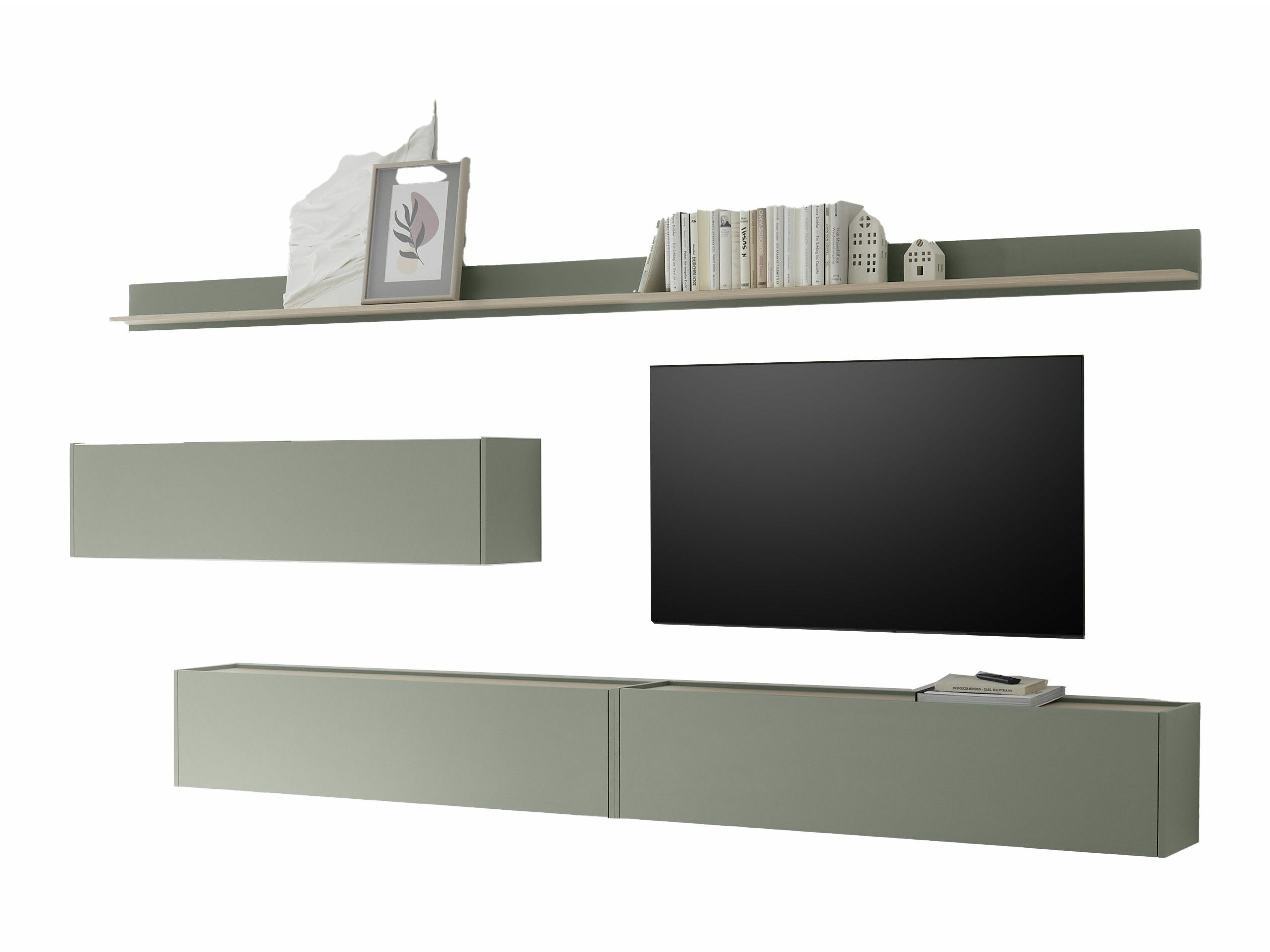 Stuemøbelsæt Elbsori 142 (Grøn + Egetræ)