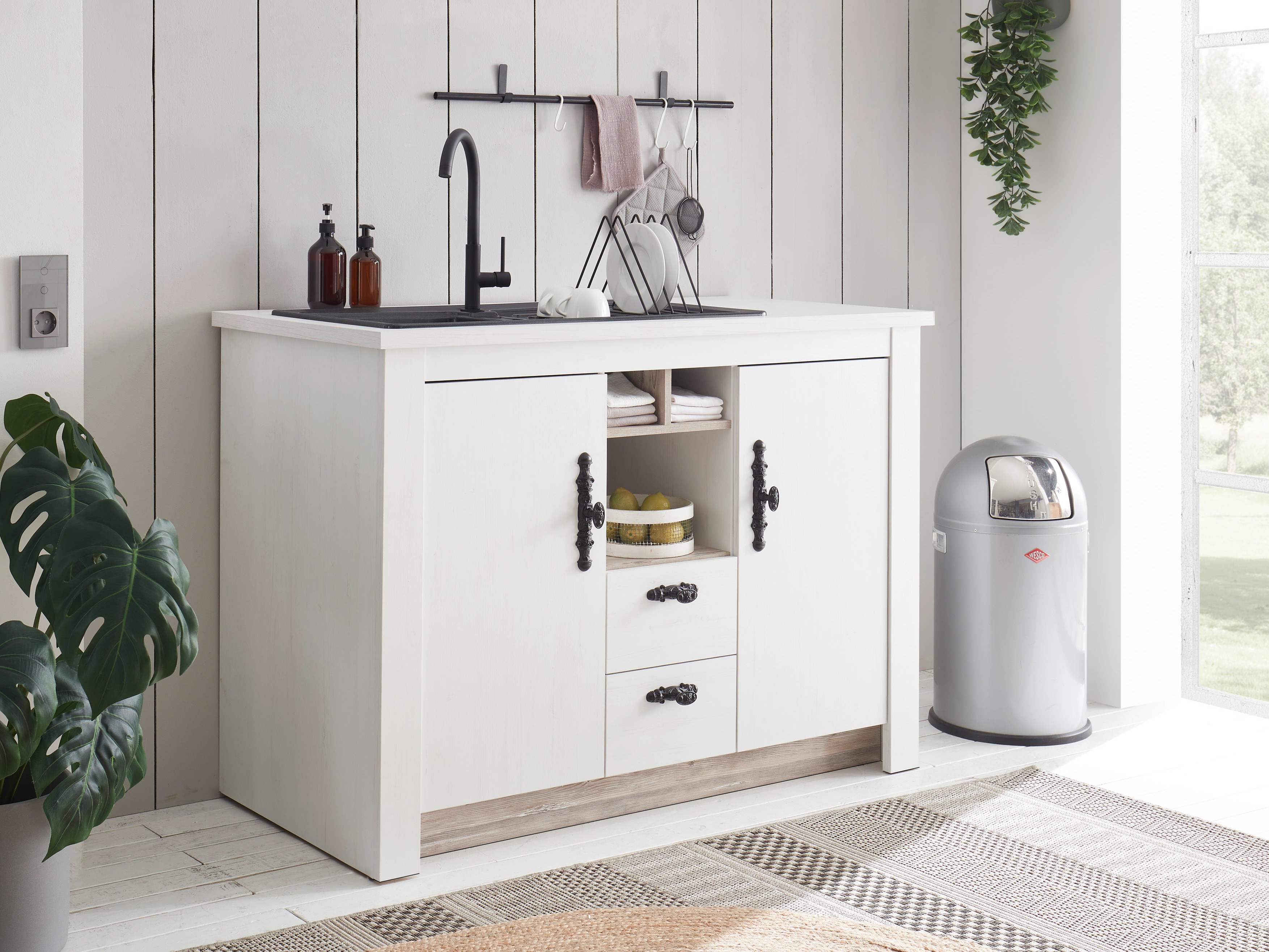 Modulskab med skuffe og låger Flora 100