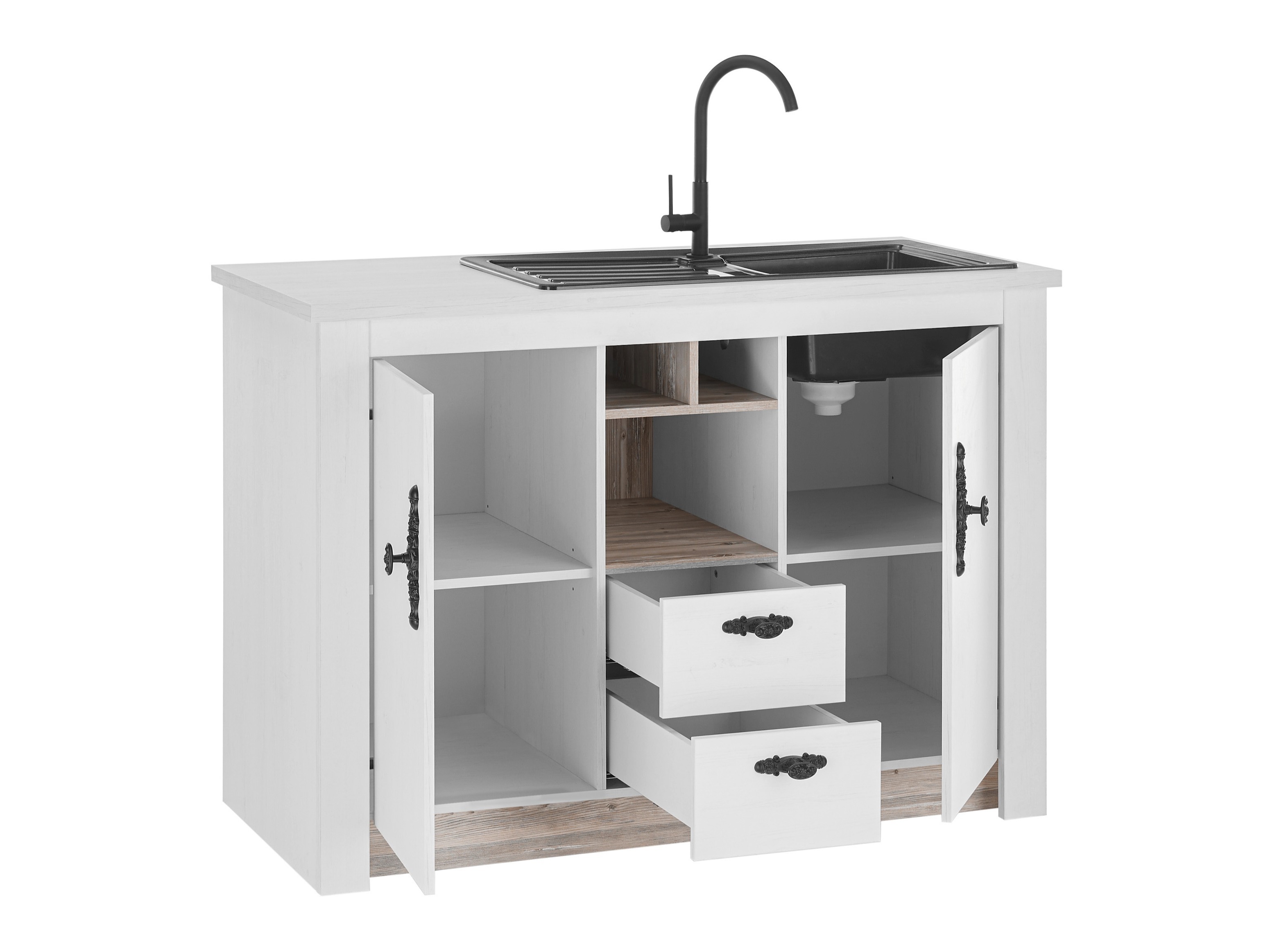 Modulskab med skuffe og låger Flora 100