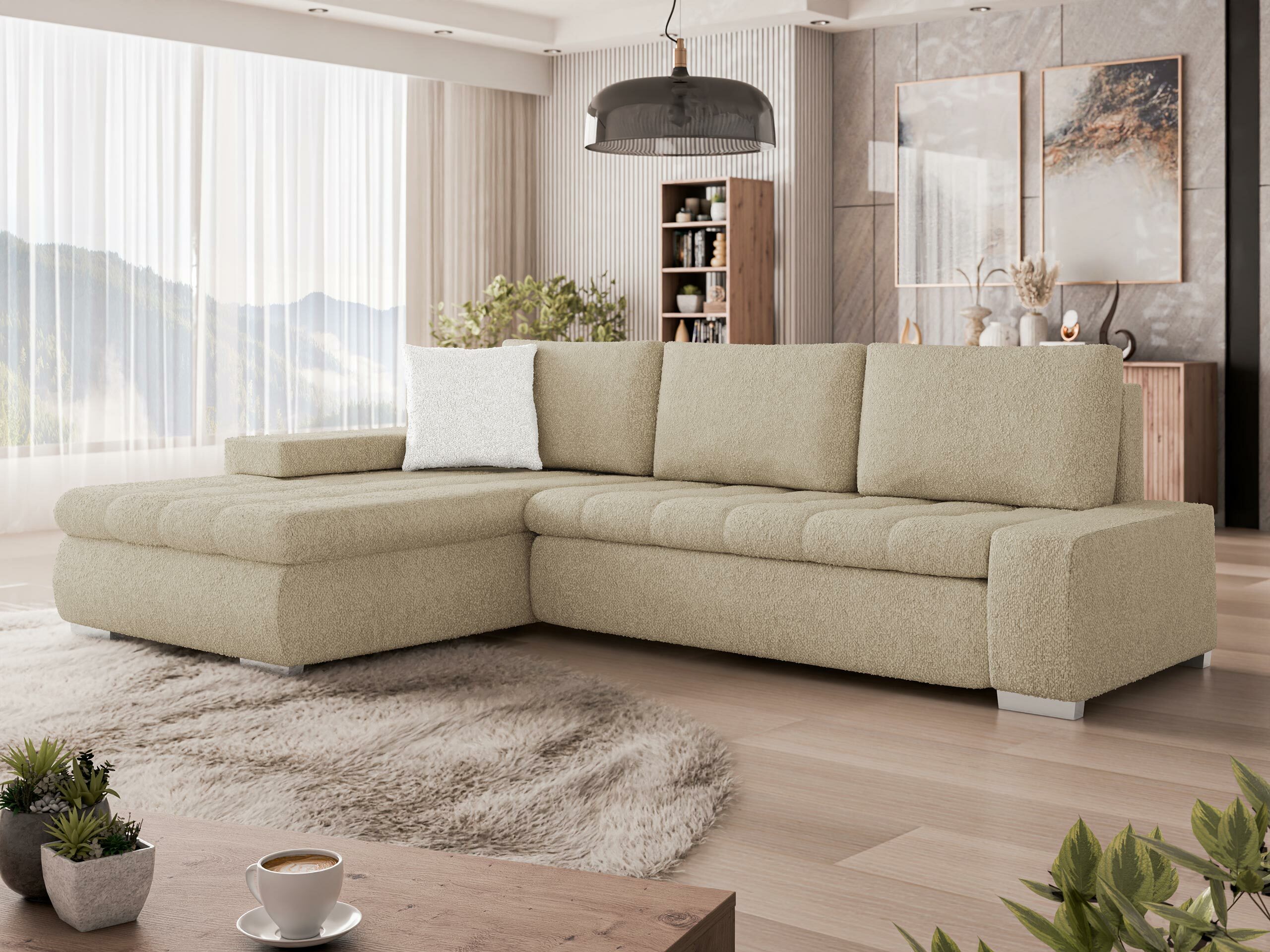 Hjørnesofa Comfivo Nitor IV (Boucle Baloo 2074 + Boucle Baloo 2073)