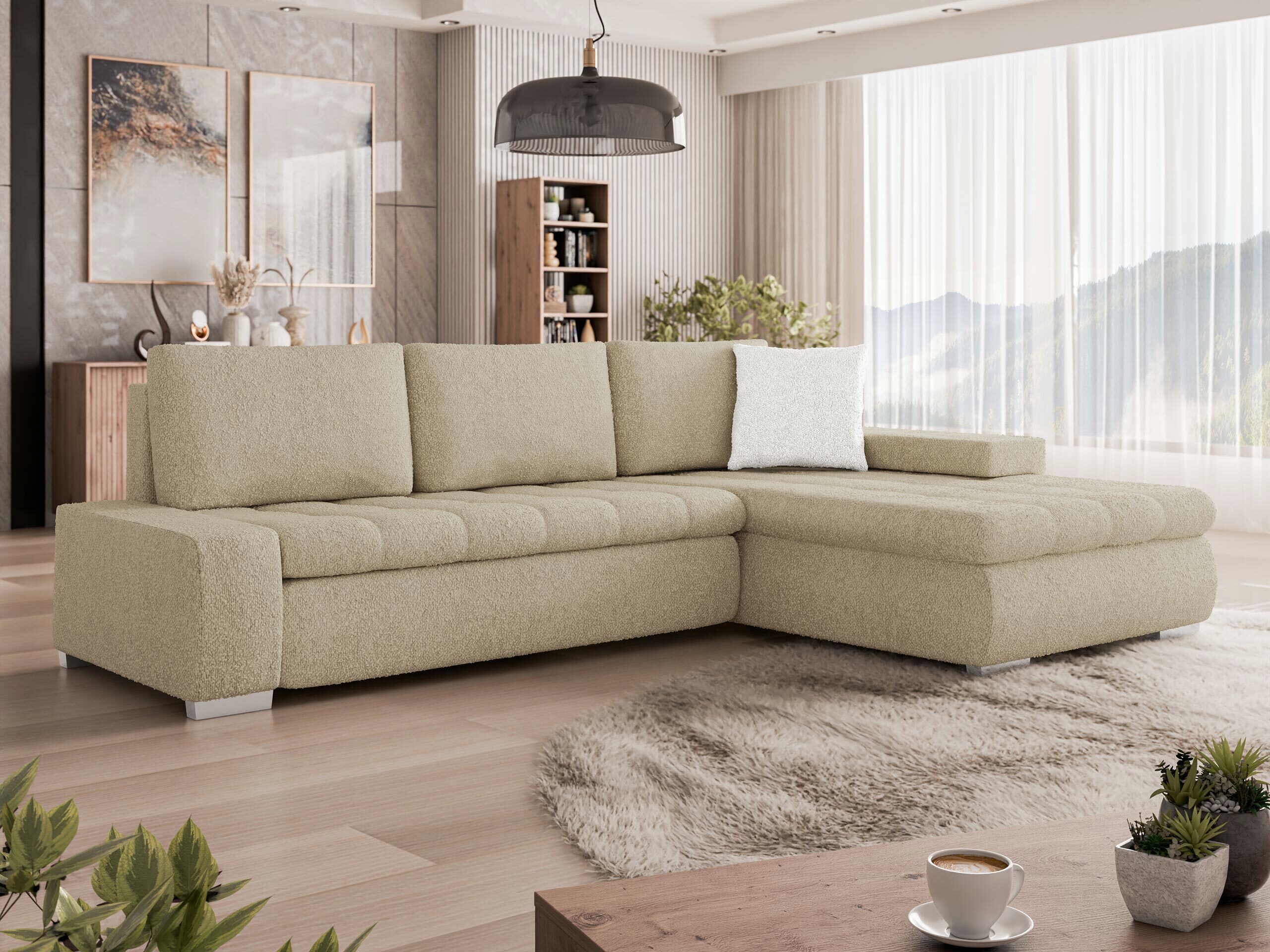 Hjørnesofa Comfivo Nitor IV (Boucle Baloo 2074 + Boucle Baloo 2073)